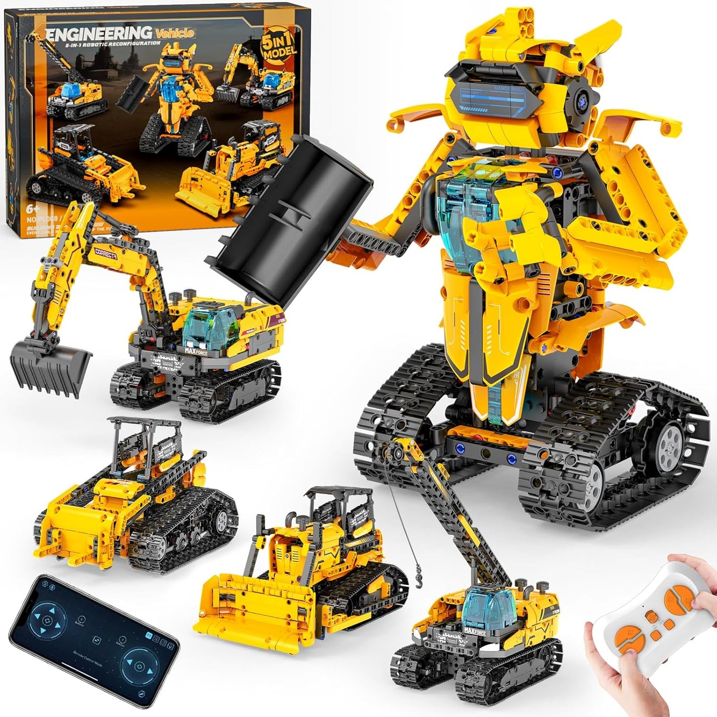 5in1 STEM Robot Building Kits for Kids - Fun Educational Toys