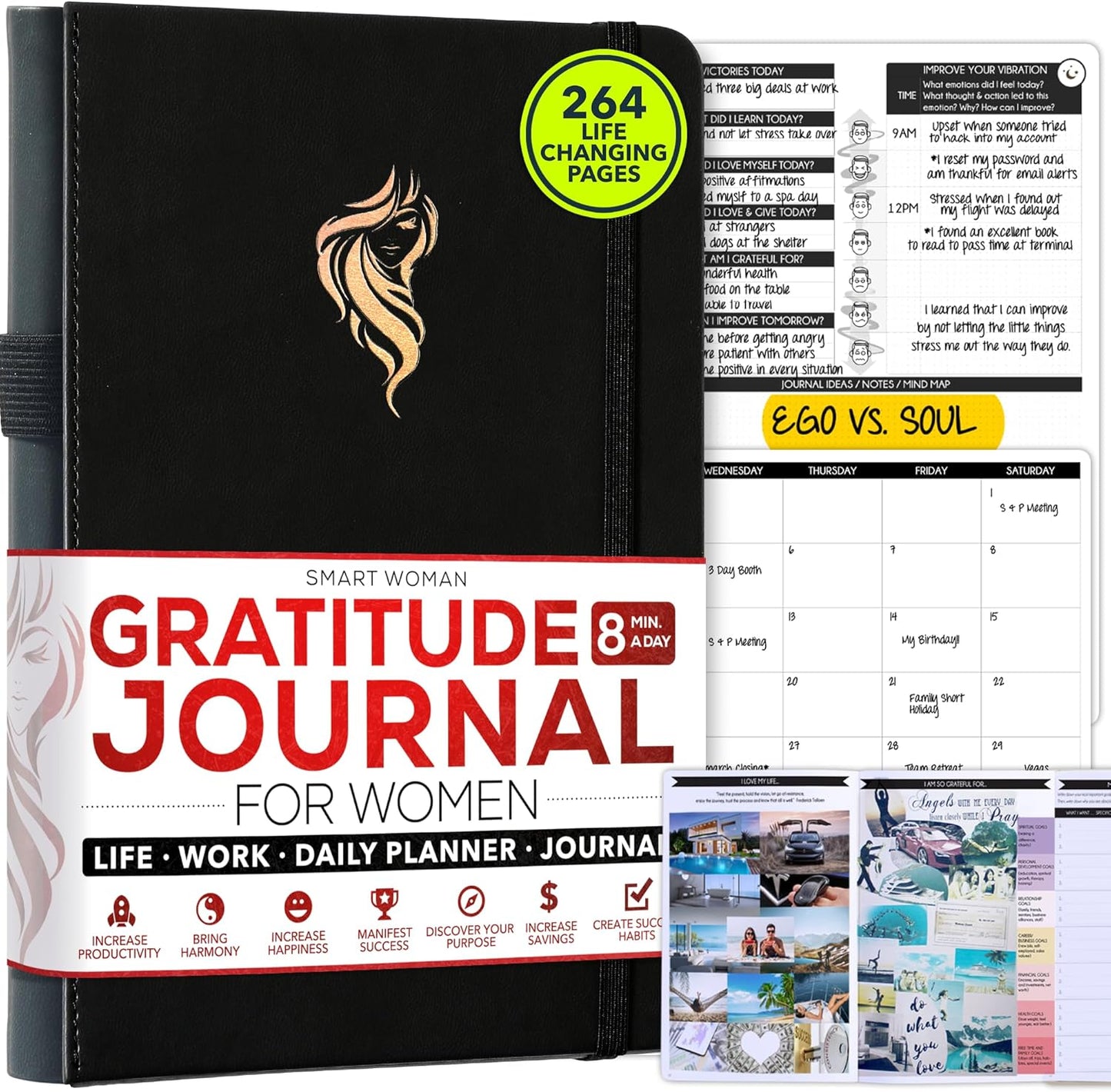 Gratitude Journal for Women & Men - 5 Minute Self Care Journal