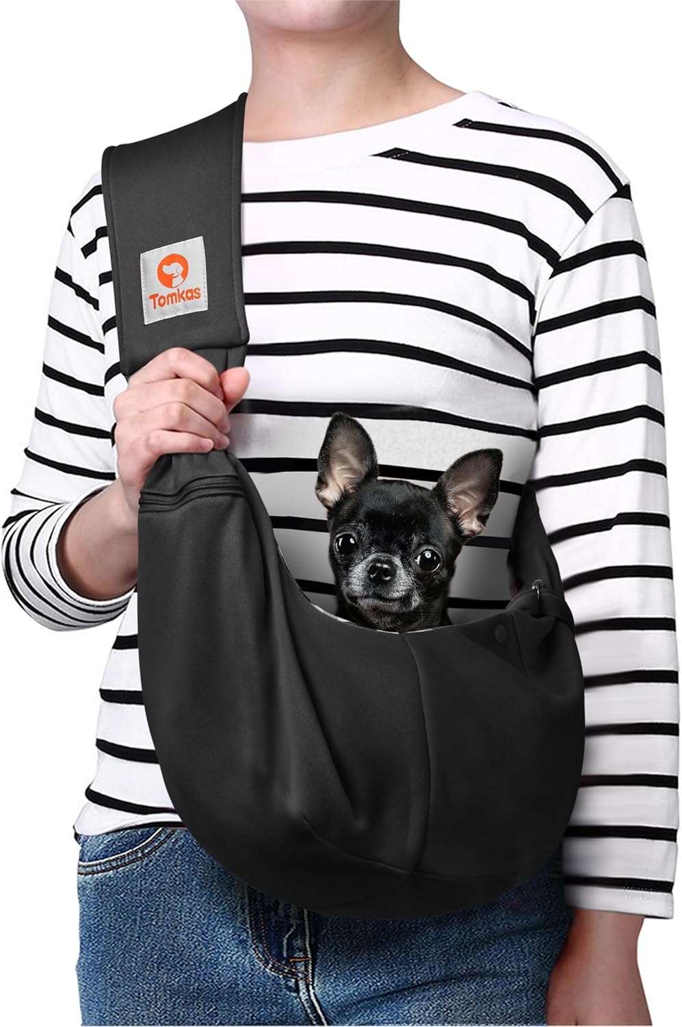TOMKAS Dog Sling Carrier for Small Dogs - Safe and Comfy