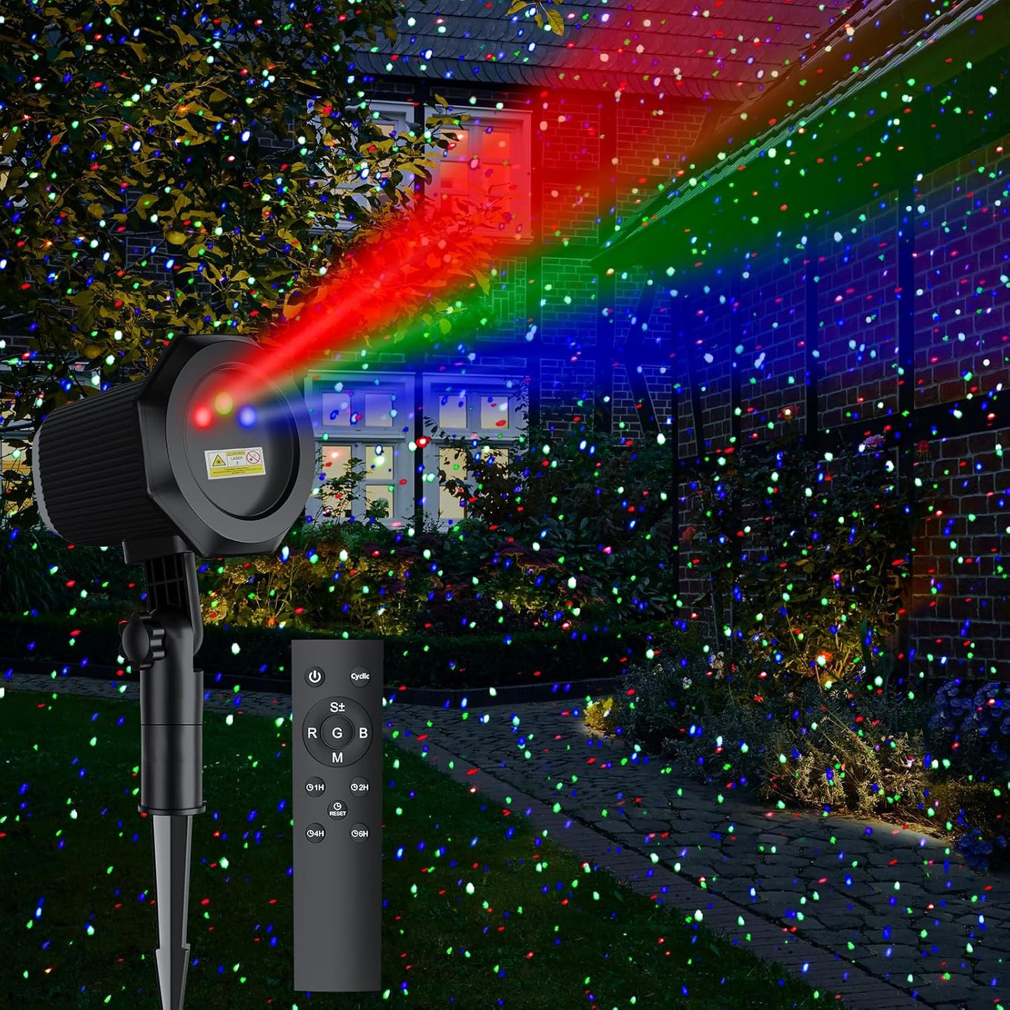 Rainbow-Chasing Laser Projector: Festive Outdoor Magic