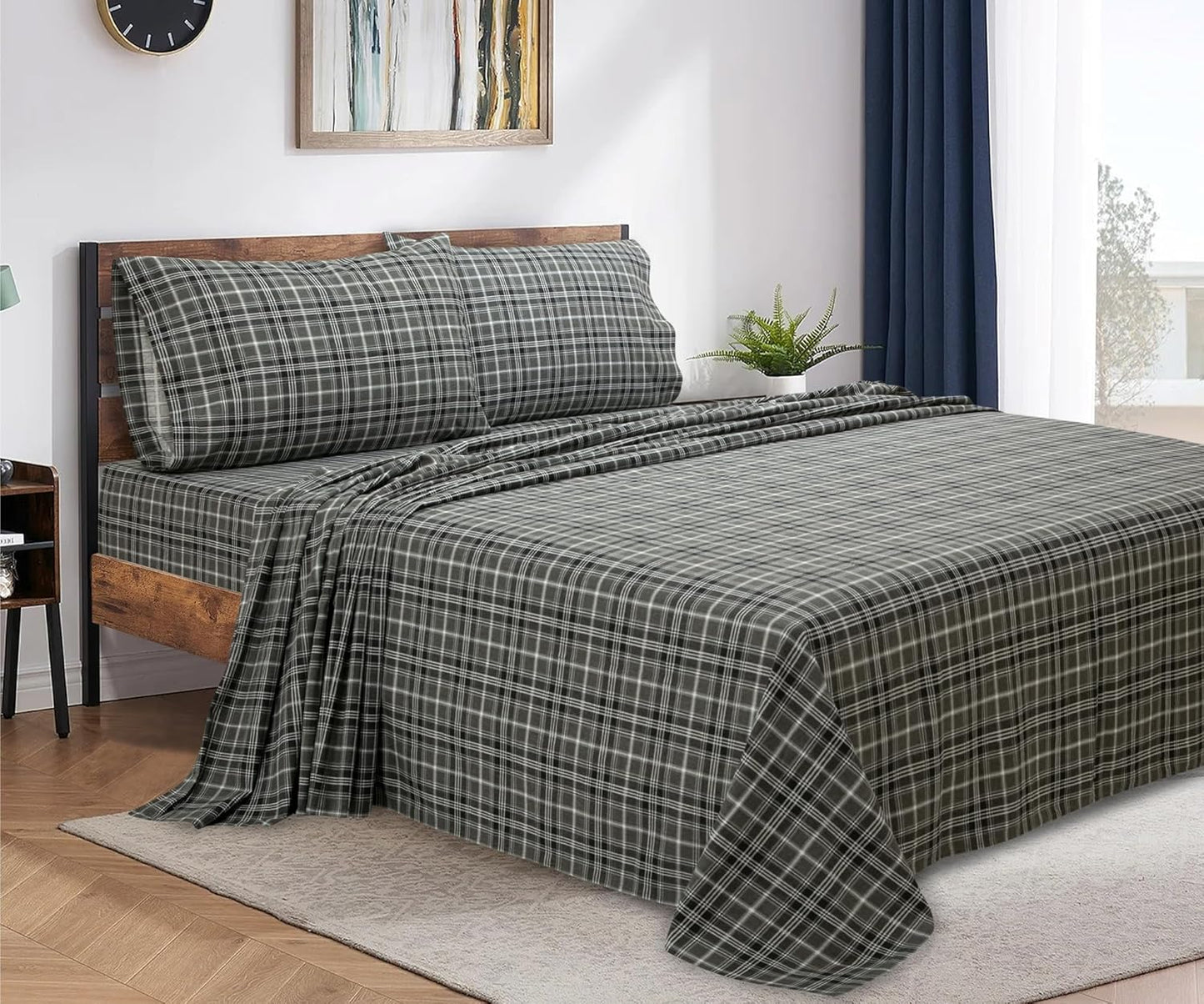 Bliss Casa King Size Flannel Sheets Set - Soft & Comfy Bedding