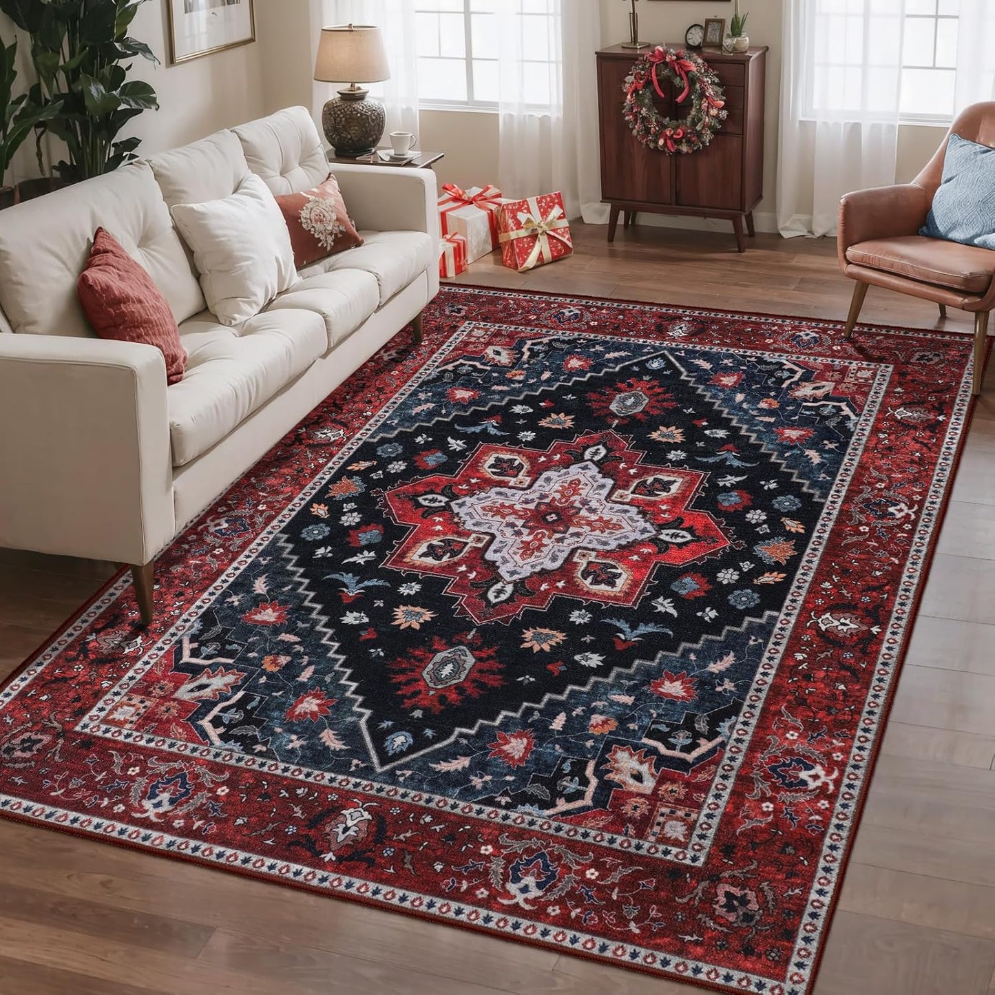 Ciicool 3x5 Washable Area Rug for Vintage Boho Decor