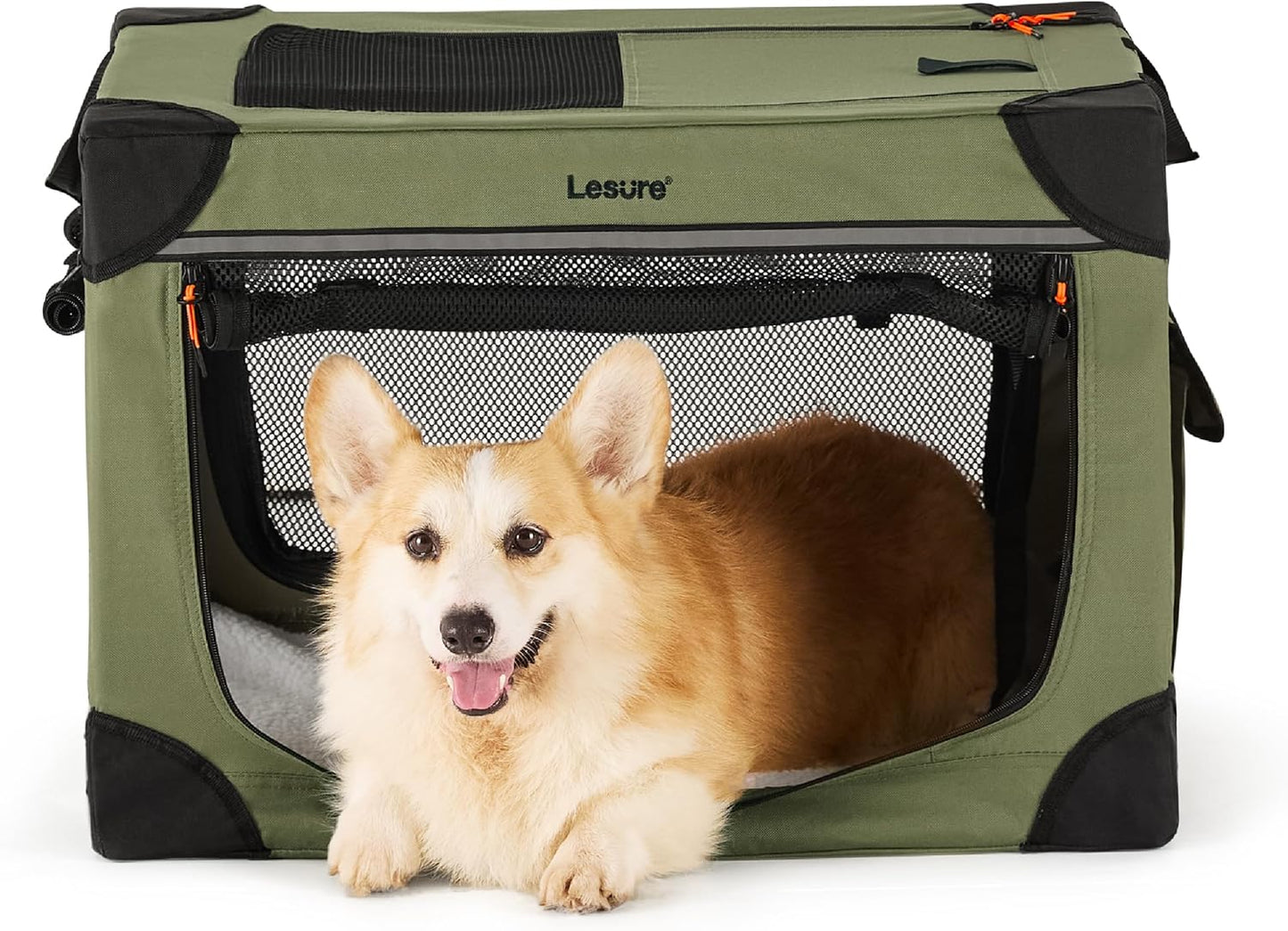 Lesure Soft Collapsible Dog Crate for Travel & Home Use