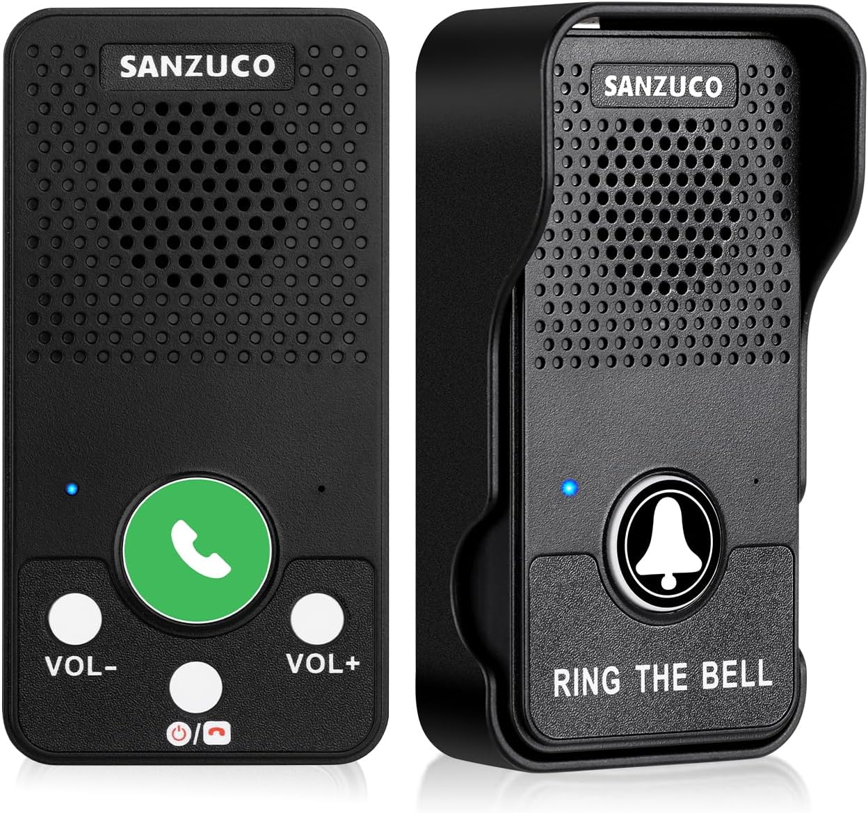 Wireless Hands-Free Doorbell Intercom Upgrade - 1000ft Range, 4 Chimes, Waterproof - SANZUCO