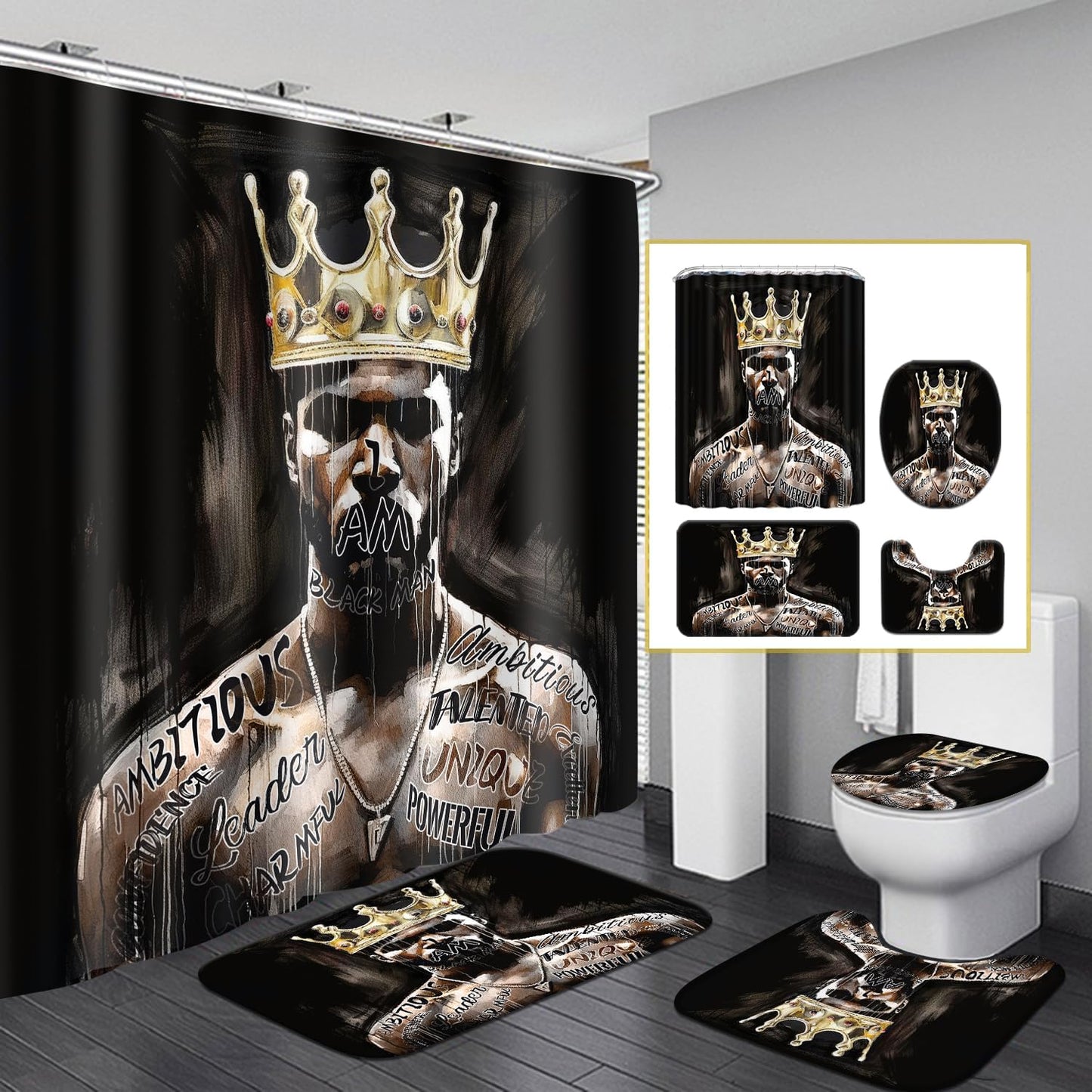 Powerful African American Bath Set