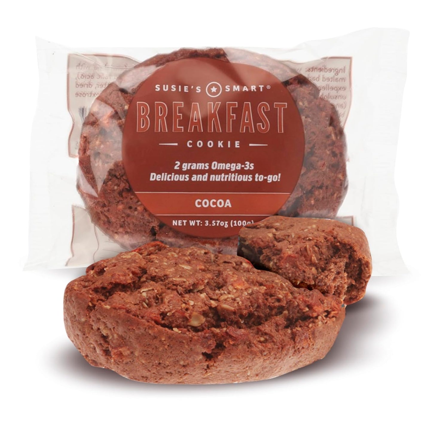 Susie's Smart Breakfast Cookie with Omega-3s and Protein Rich Cocoa