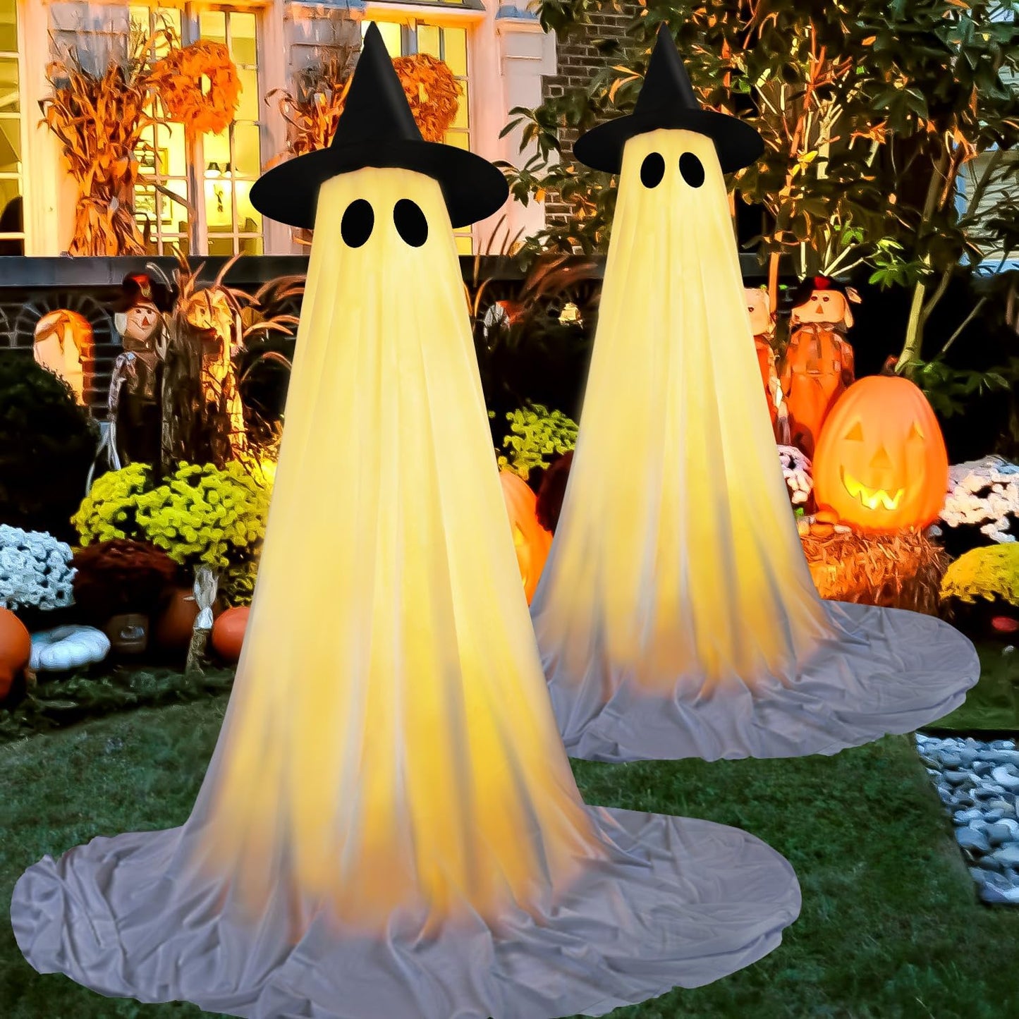 Light Up Ghost Kit for Spooky Outdoor Halloween Decor