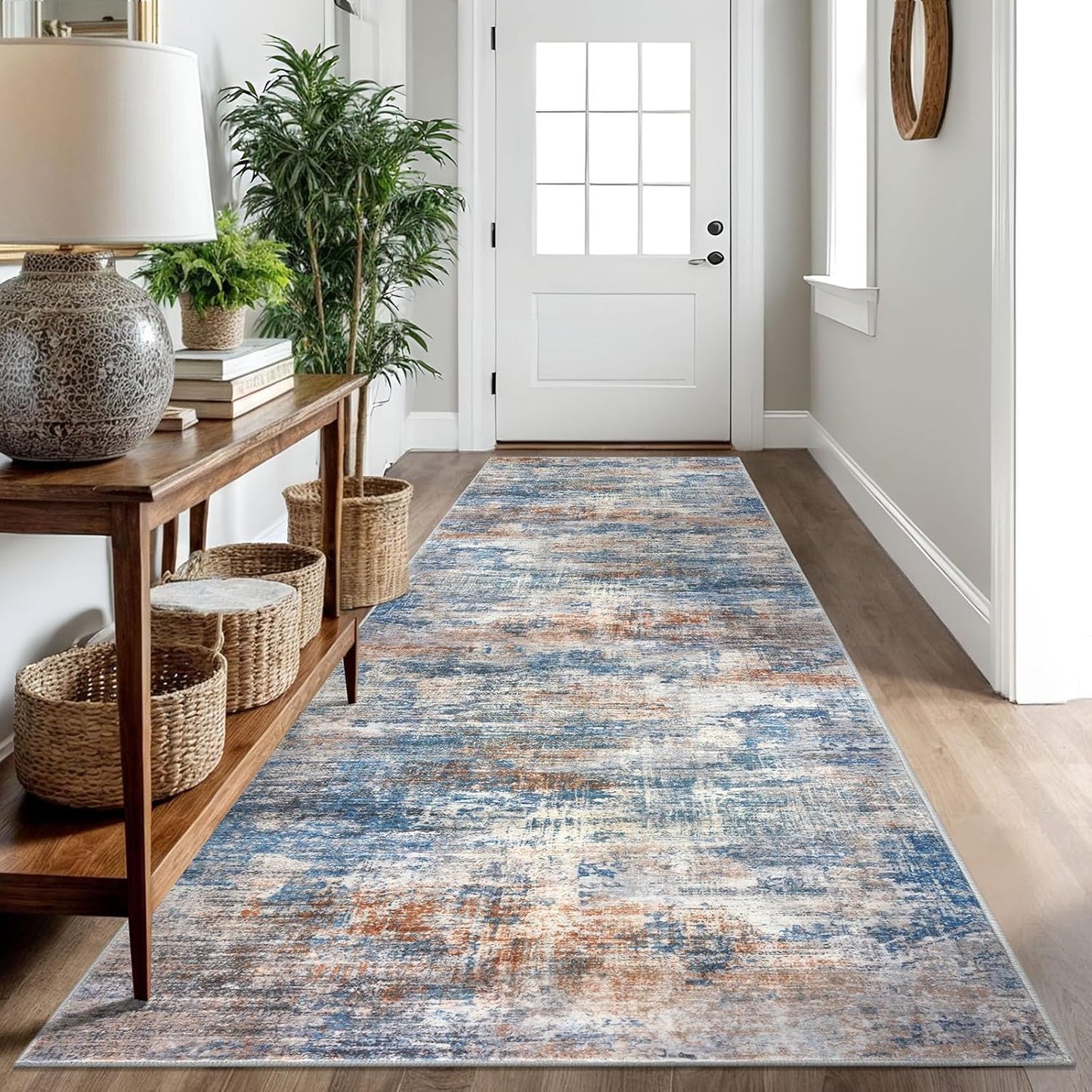 IOHOUZE Abstract Runner Rug 3x10 Ft for Hallways and Kitchens
