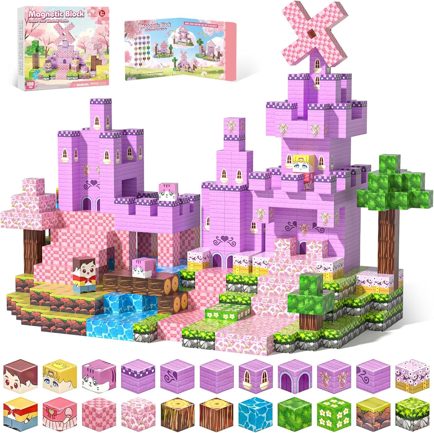 Magnetic Blocks 100pcs for Creative Building and STEM Learning