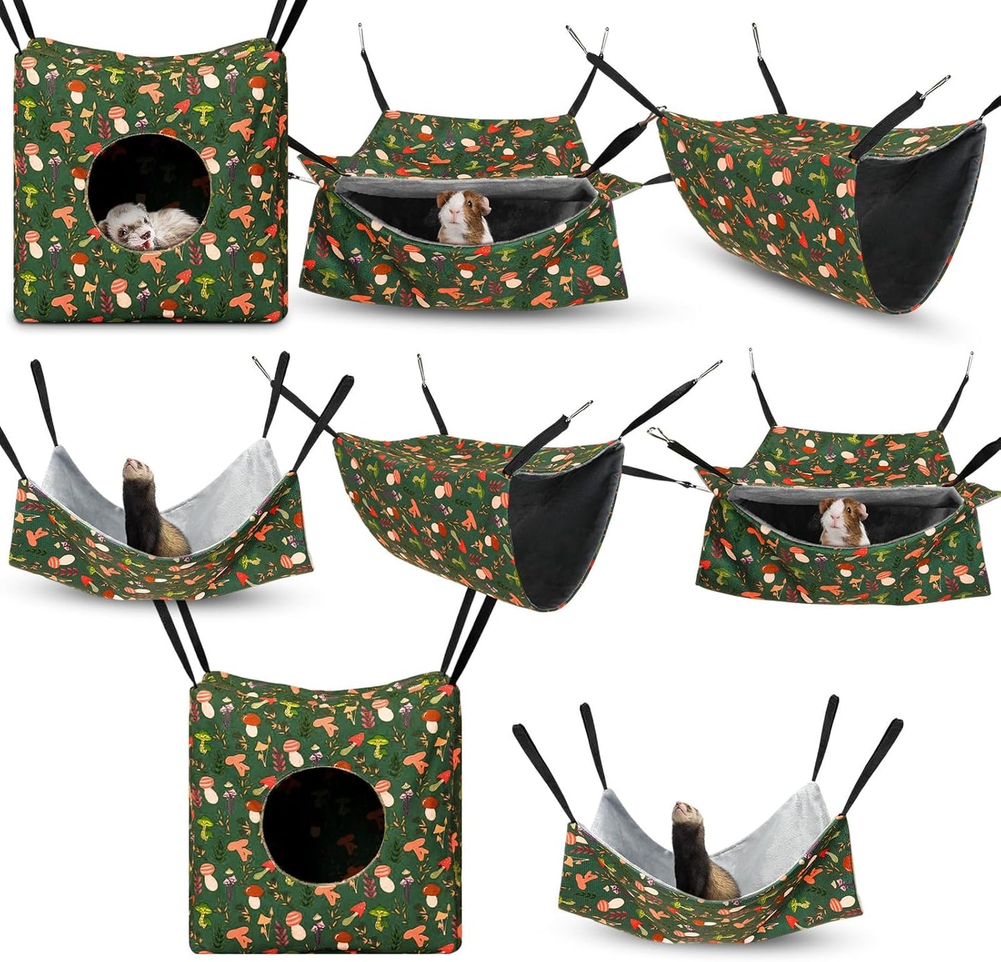 Geelin 8 Pack Guinea Pig Hammock for Small Pets and Ferrets