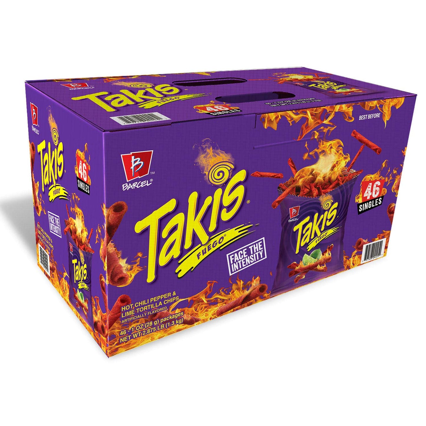 Barcel Takis Fuego Snacks - 2 Boxes of 46 Count Each