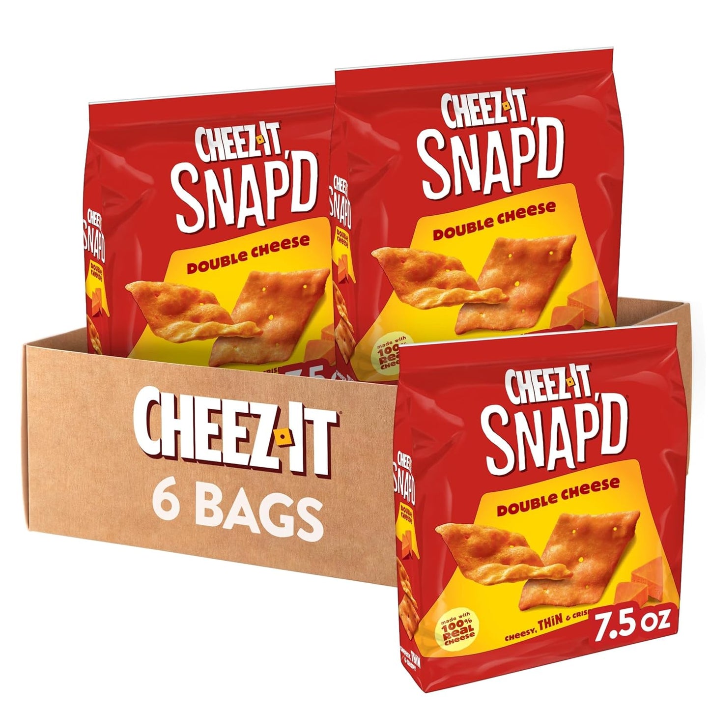 Cheez-It Snap'd Cheese Cracker Chips for Crunchy Snack Lovers