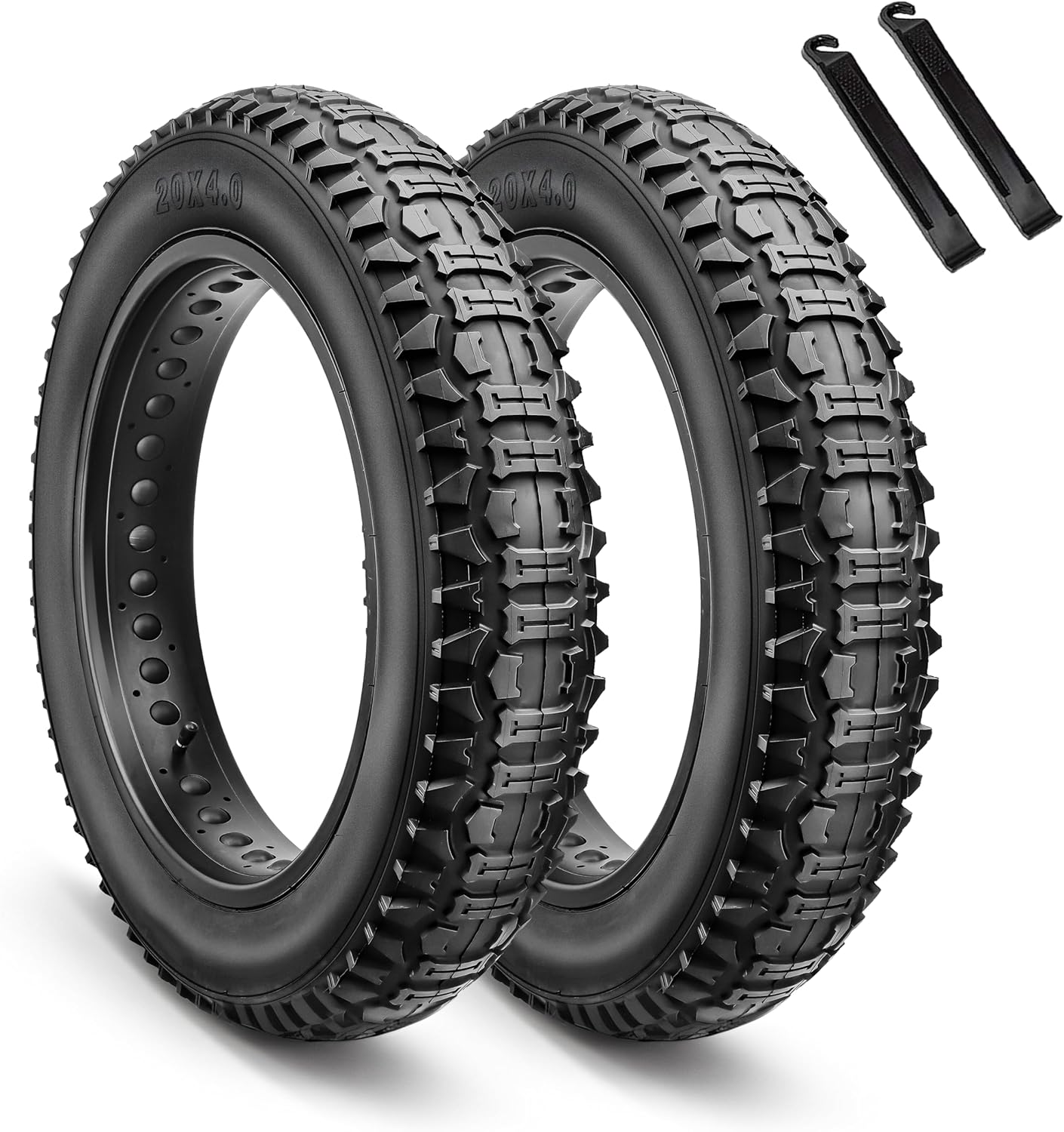 Hycline Ebike Replacement Fat Tire: All Terrain 20x4.0 Inch Tires