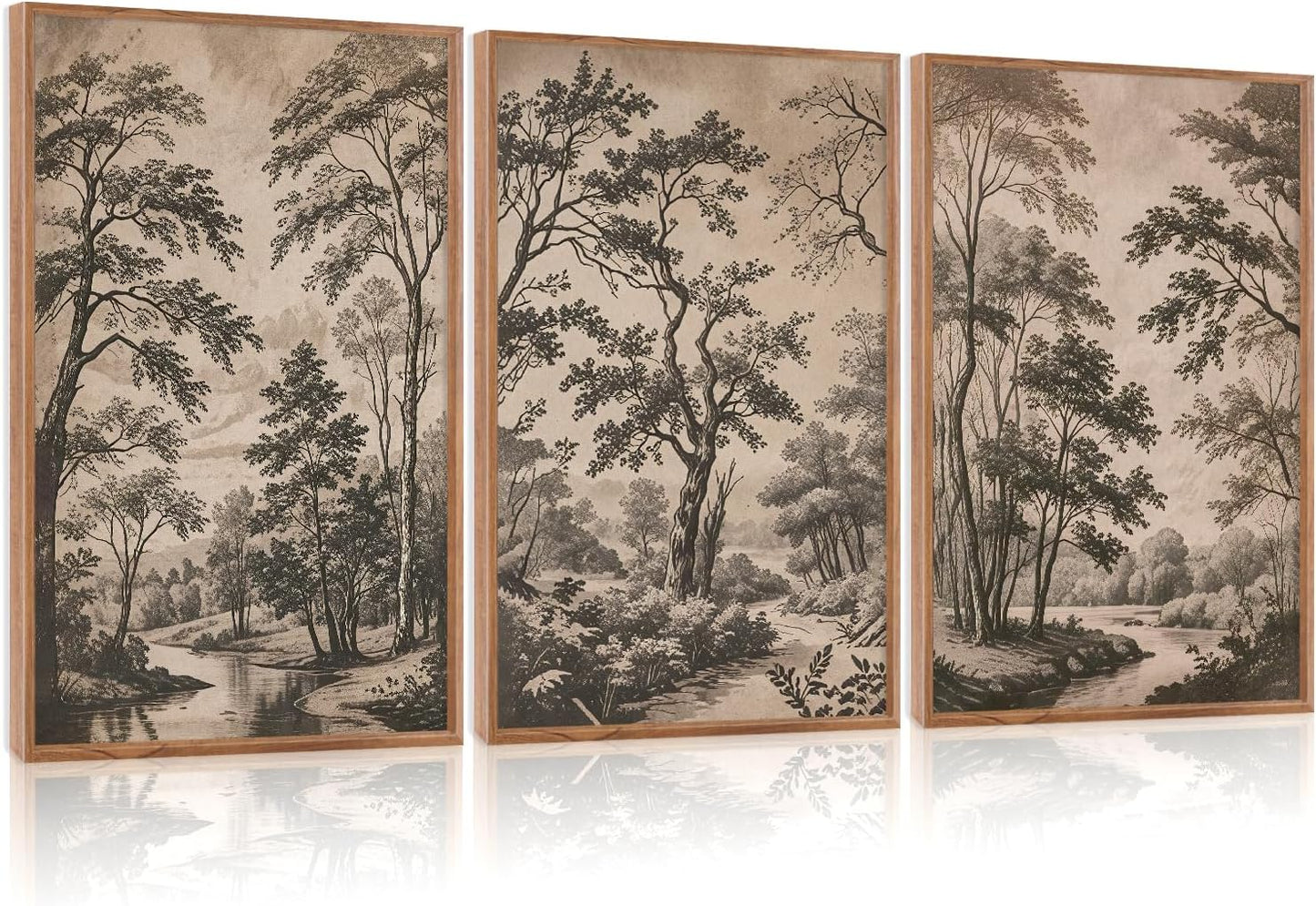 Vintage Landscape Framed Wall Art for Timeless Home Decor