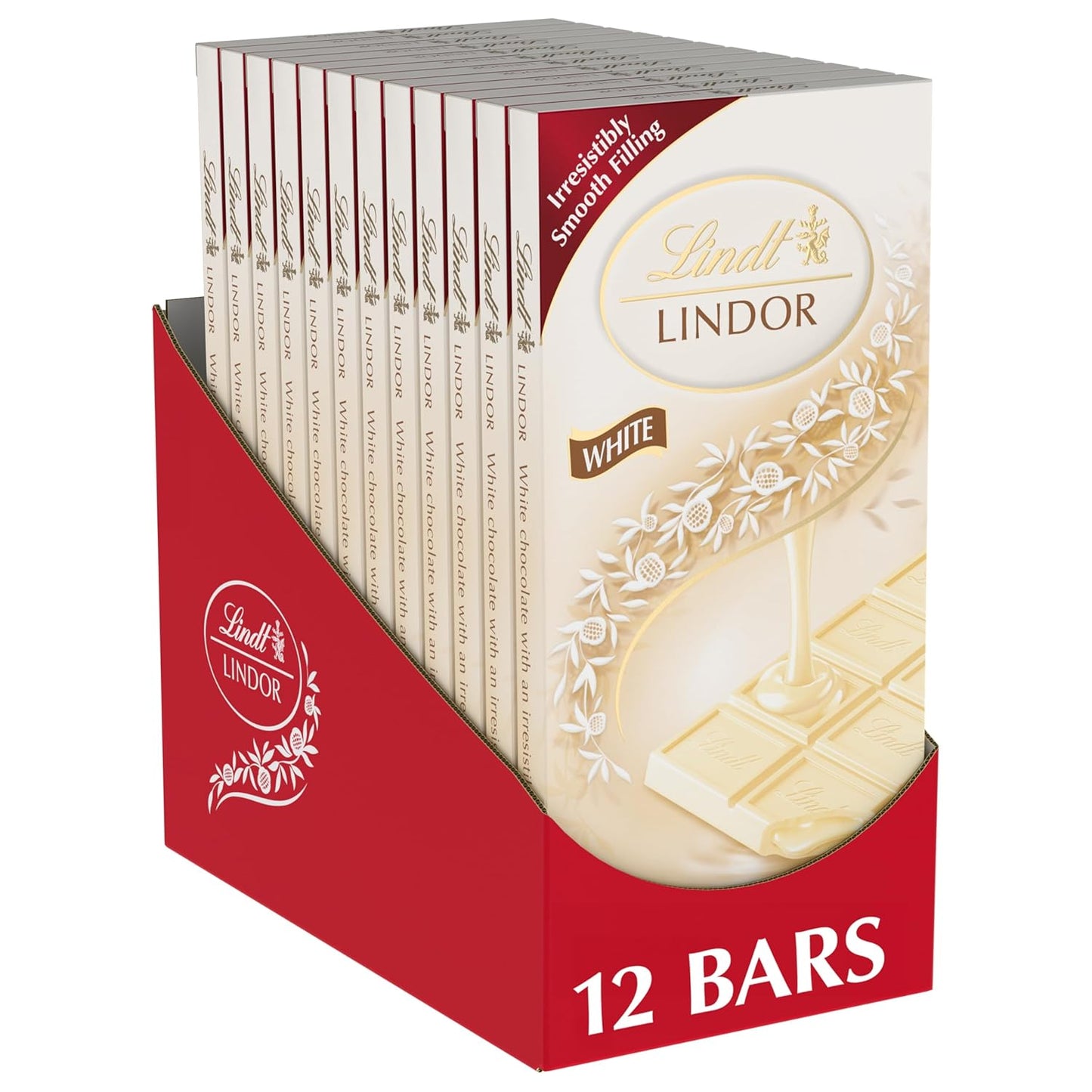 Lindt LINDOR White Chocolate Truffle Bar - 12 Pack Delight