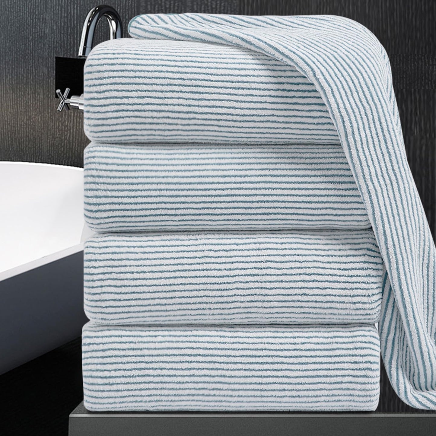 Oversized Bath Towel Set - Ultra Soft Luxury 4 Piece Collection