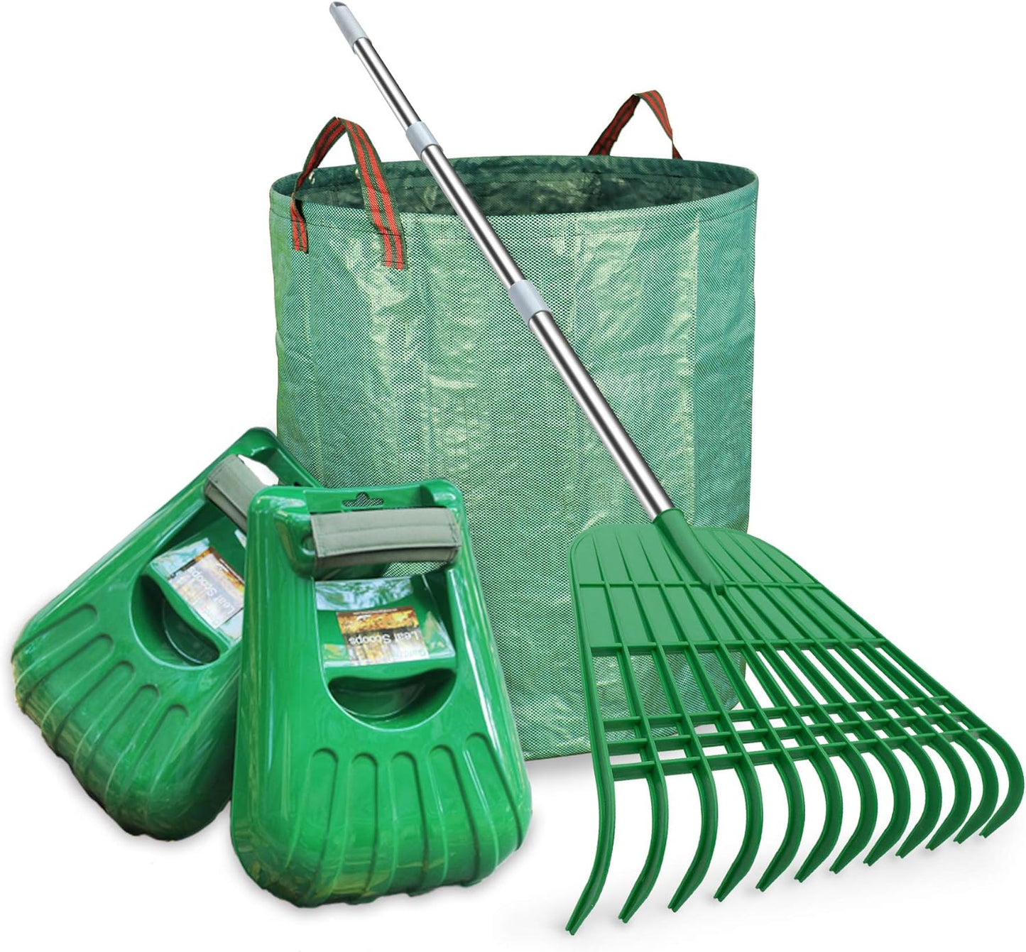 Gardzen Large Leaf Scoop & Rake Set for Effortless Cleanup
