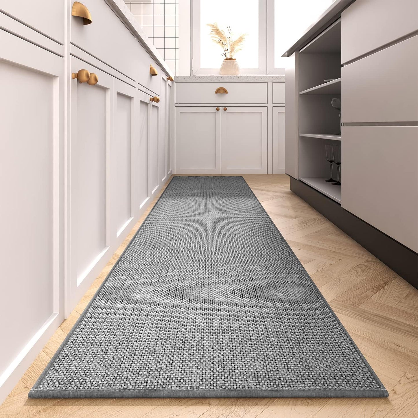Non Skid Washable Kitchen Runner Rugs for High Traffic Areas