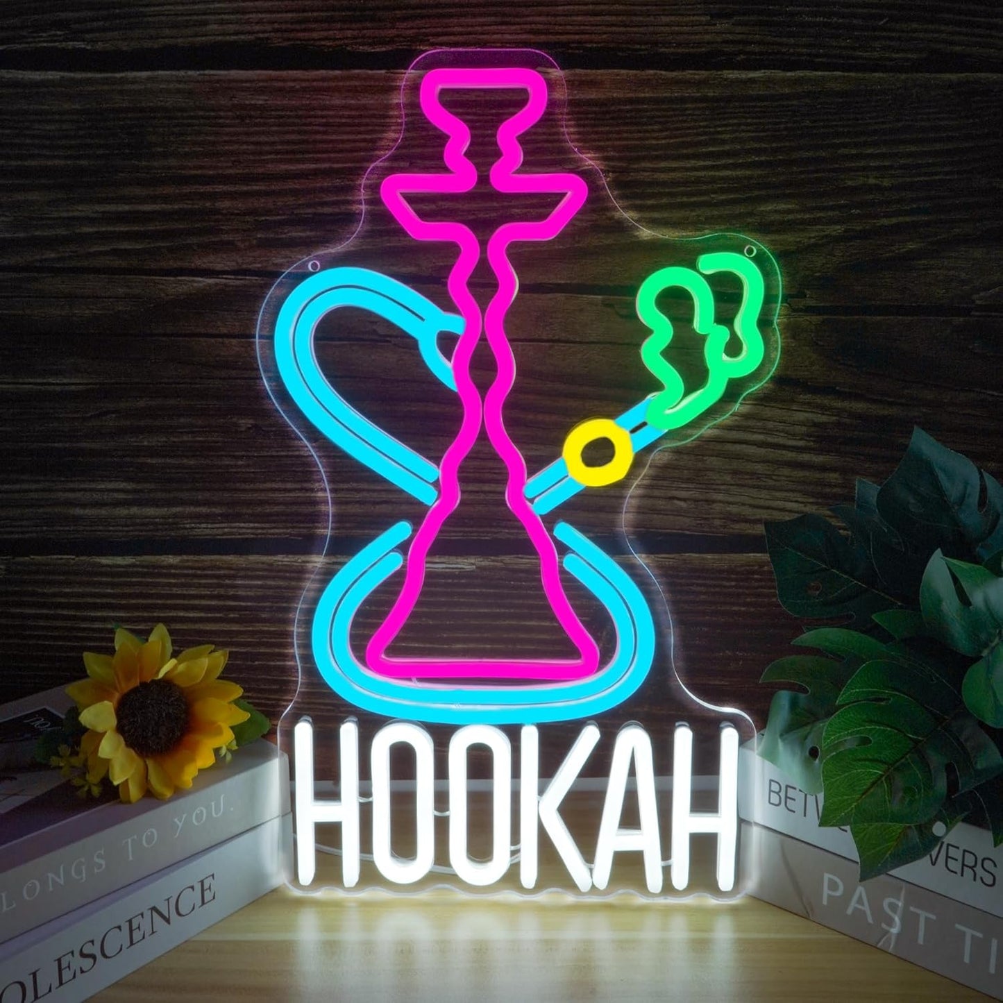 Hookah Neon Sign Colorful LED Light for Shisha Bars and Lounges