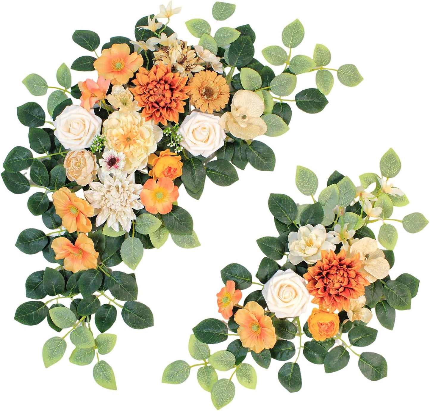 Pack of 2 Wedding Arch Decorations with Beautiful Floral Swag