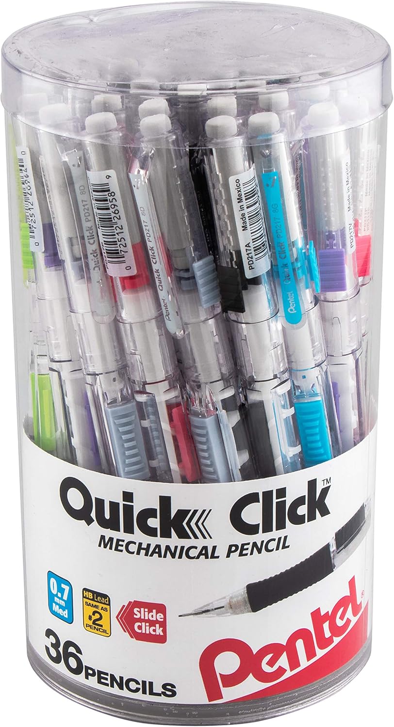 Pentel Quick Click Mechanical Pencil Set with Assorted Colors