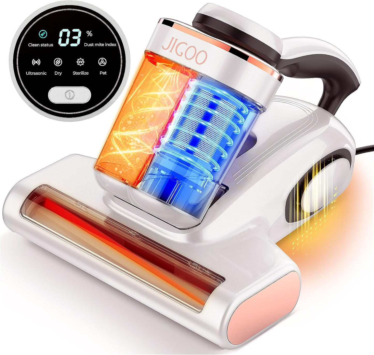 JIGOO Mattress Vac: Powerful UV & Ultrasonic Cleaning