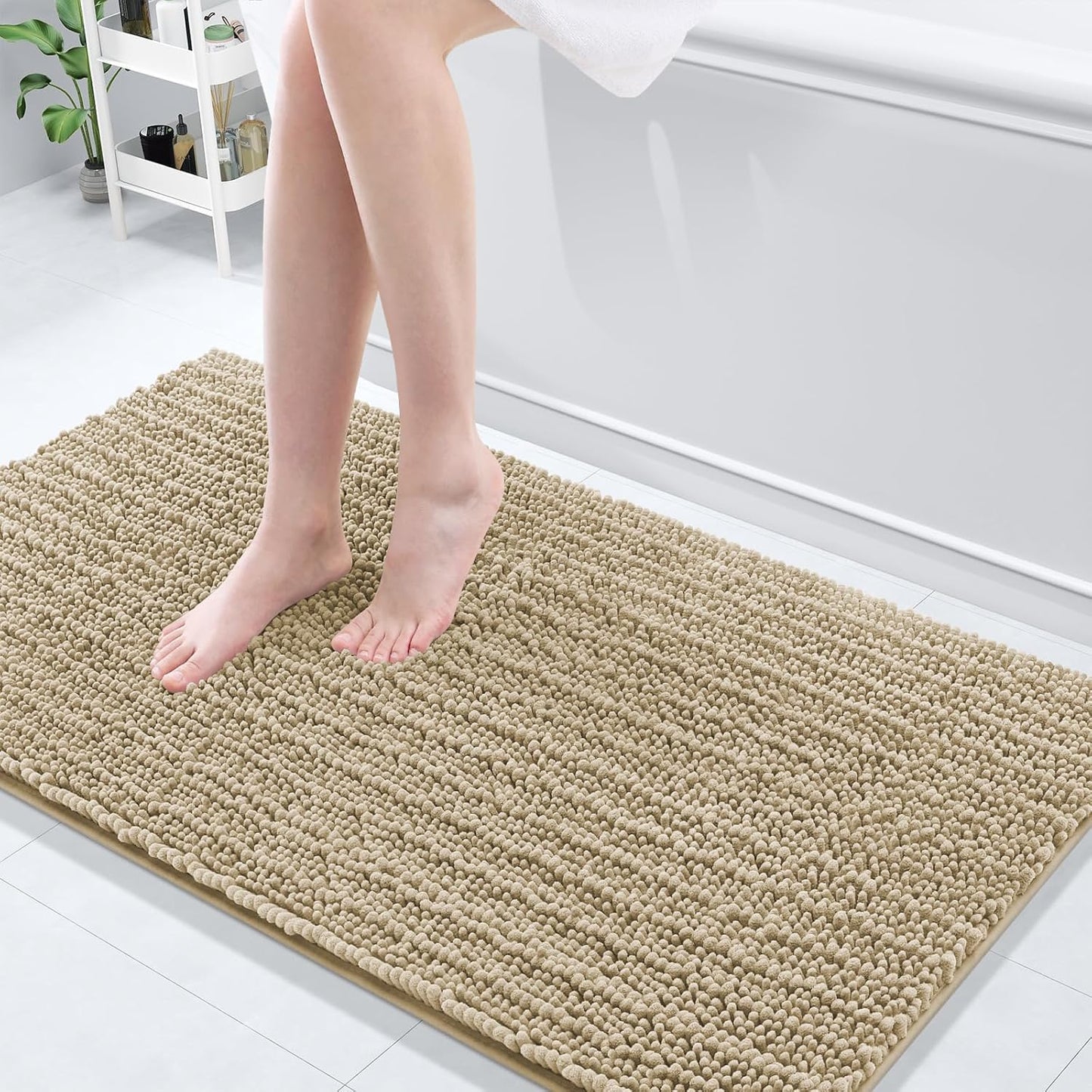 Arotive Luxury Chenille Bathroom Rug Mat for Comfort and Style