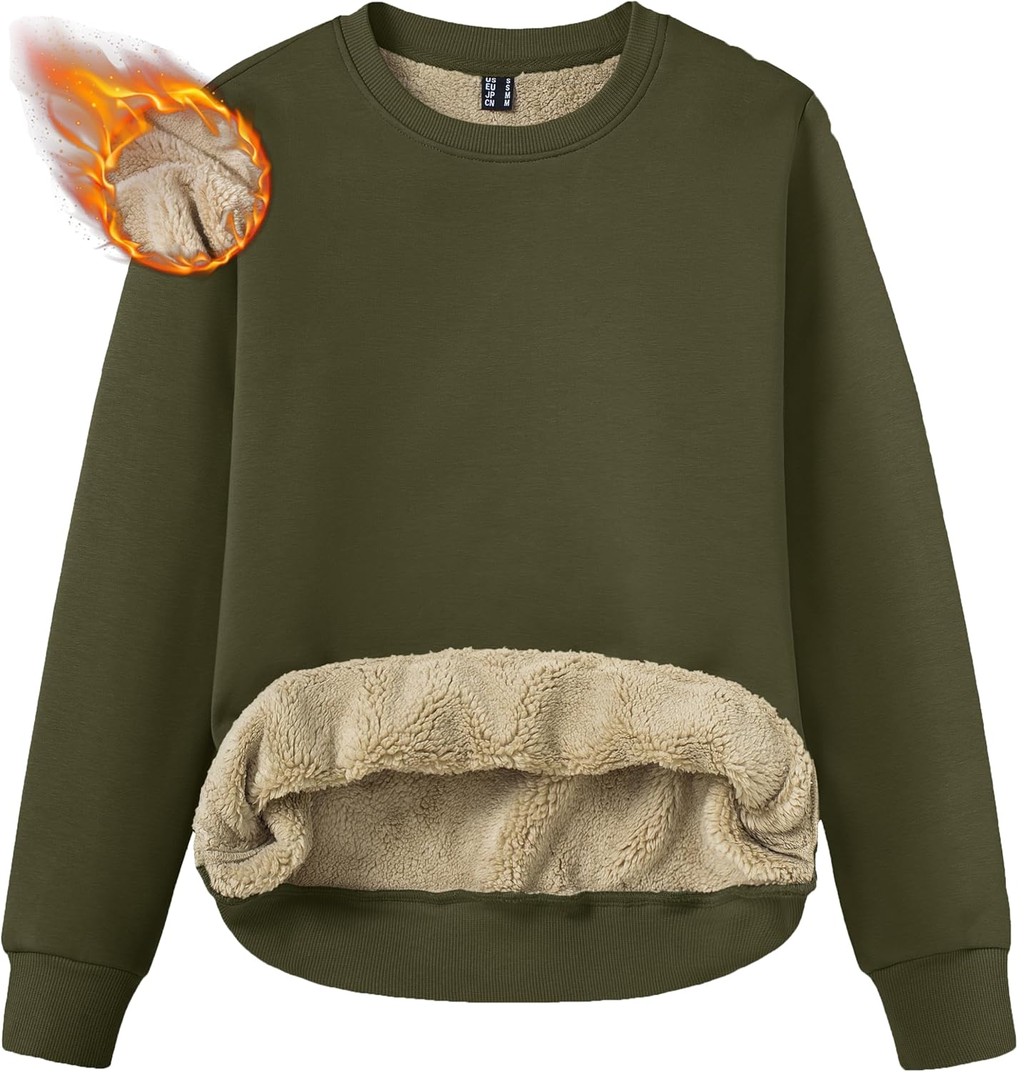 TACVASEN Women's Fleece Lined Sweatshirt for Cozy Winter Wear