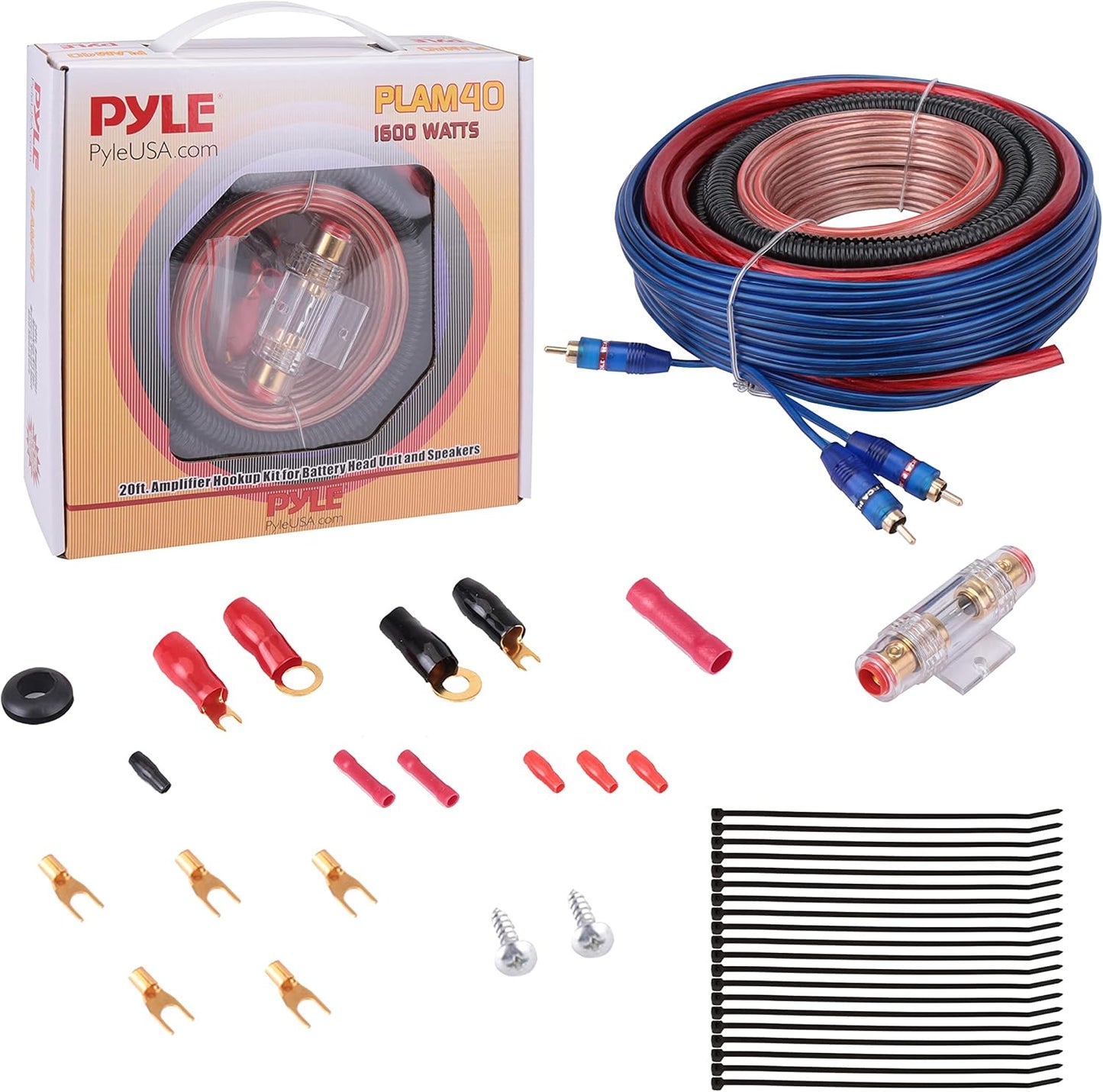 Pyle Car Stereo Wiring Kit for Amplifier & Subwoofer Setup