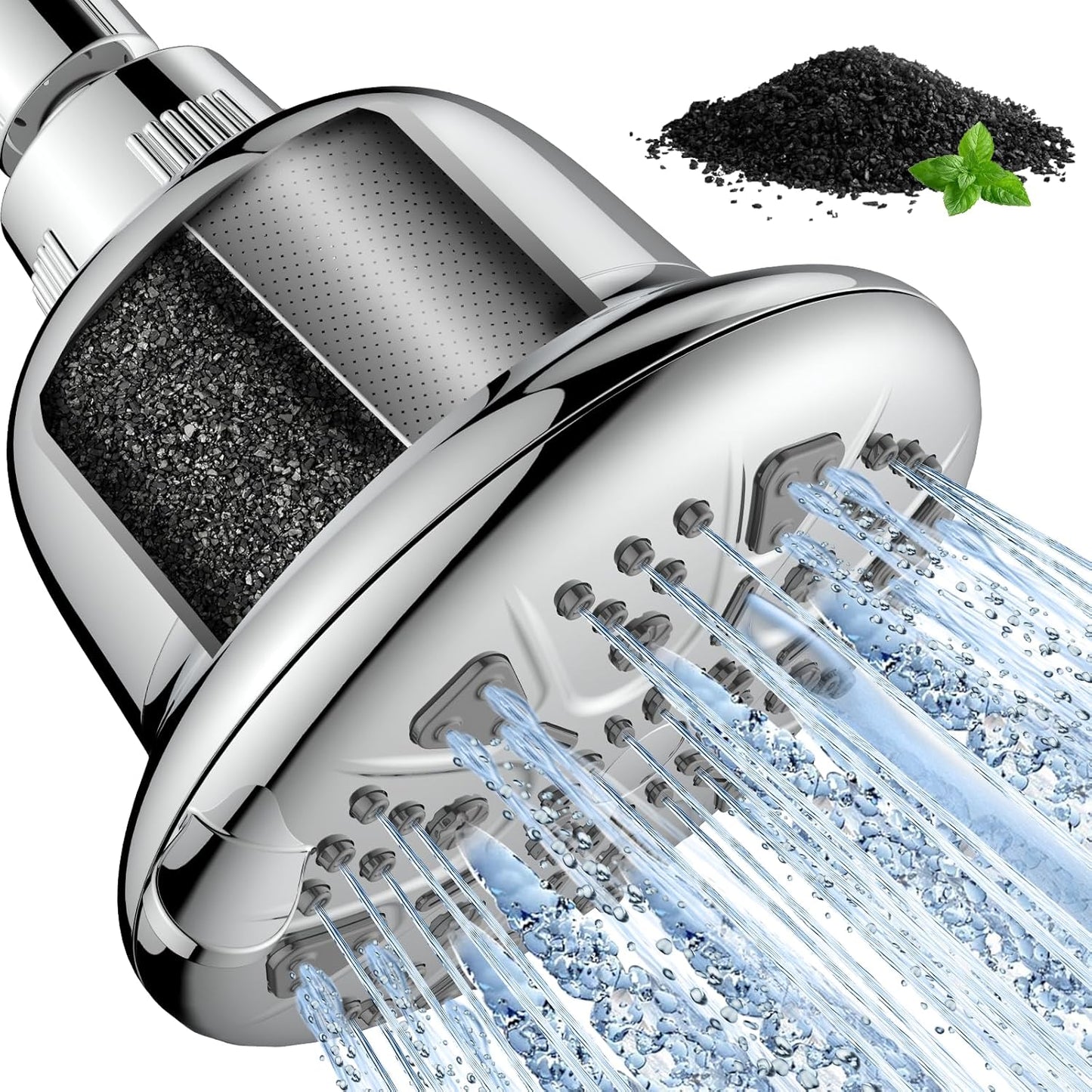 Filtered Shower Head with Upgraded Carbon Filter for High Pressure