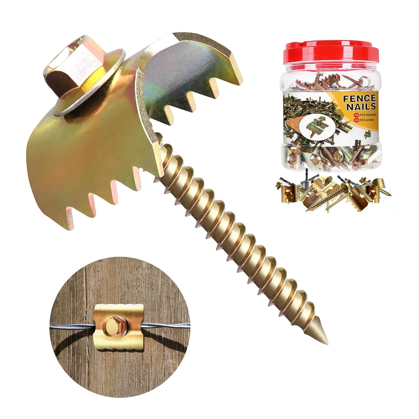 200 Pcs 2ft' Fence Staples for Quick and Easy Installation