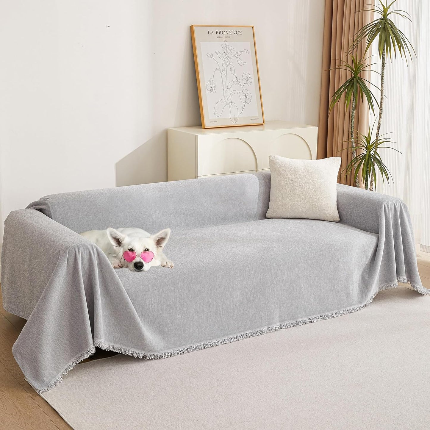 MYSKY HOME Washable Sofa Cover for Dogs, Durable Couch Protector