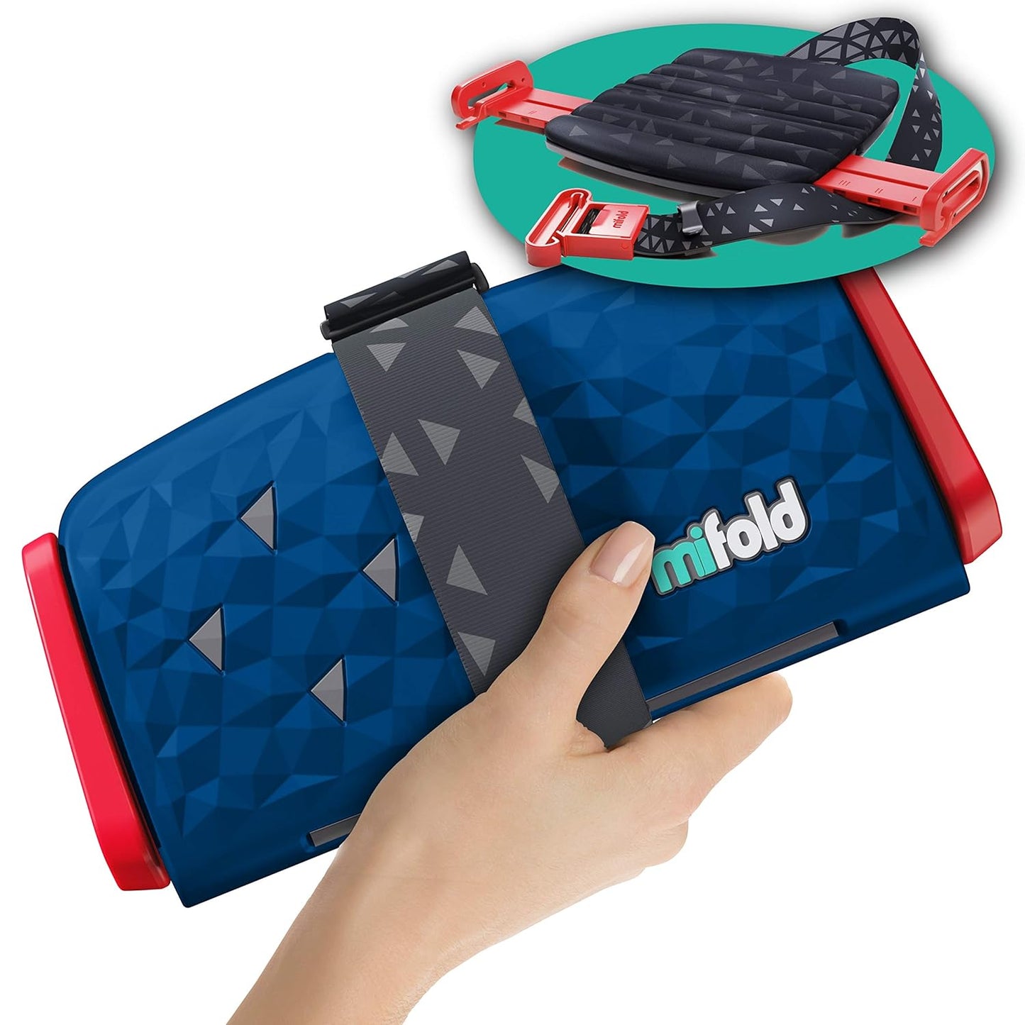 mifold Comfort Booster Seat: 3X Thick Cushion - Compact & Comfy!