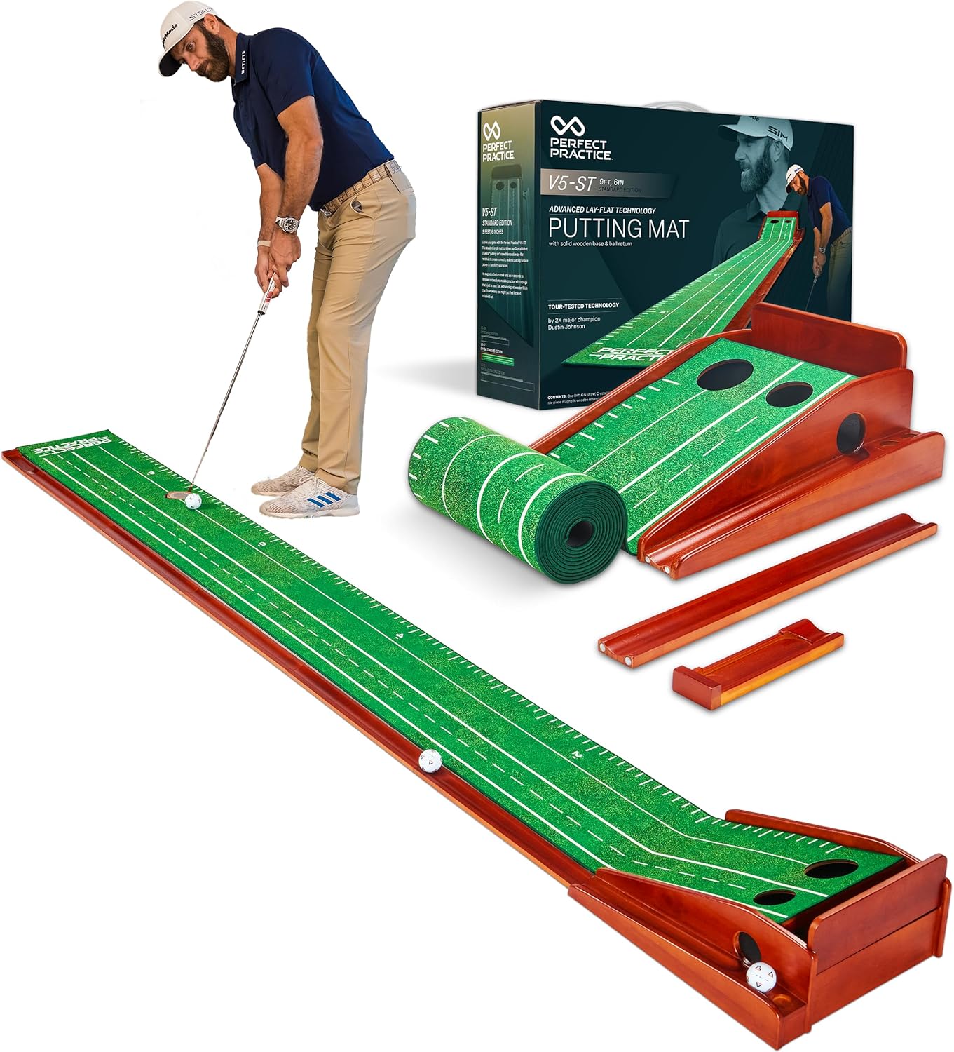 Official Putting Mat for Indoor Golf Practice - Perfect Practice