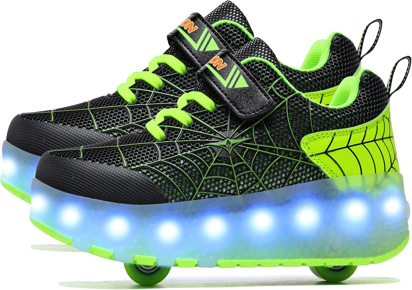 Aikuass USB Chargable LED Light Up Roller Shoes for Kids