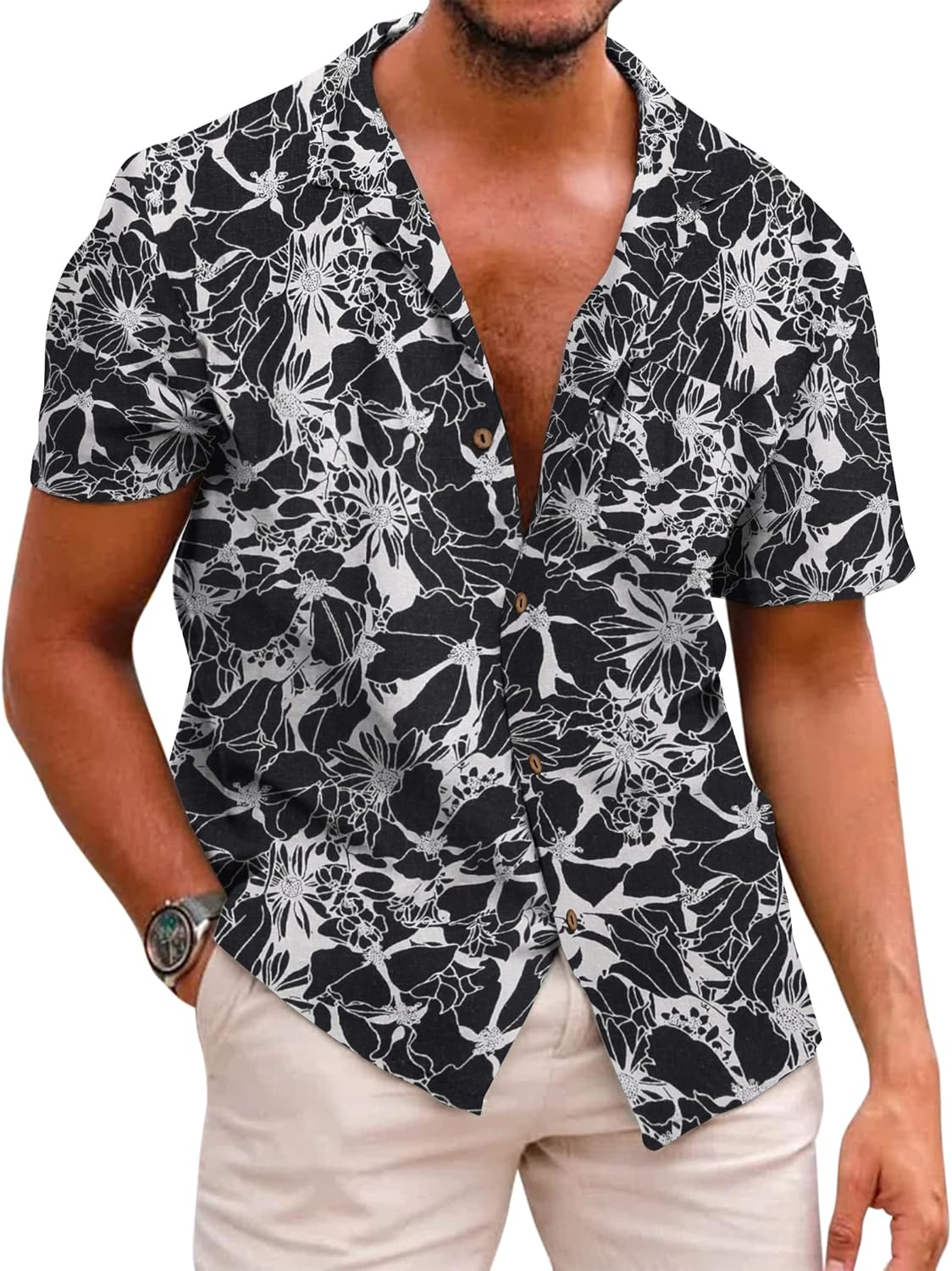 COOFANDY Mens Hawaiian Shirt for Summer Casual Style