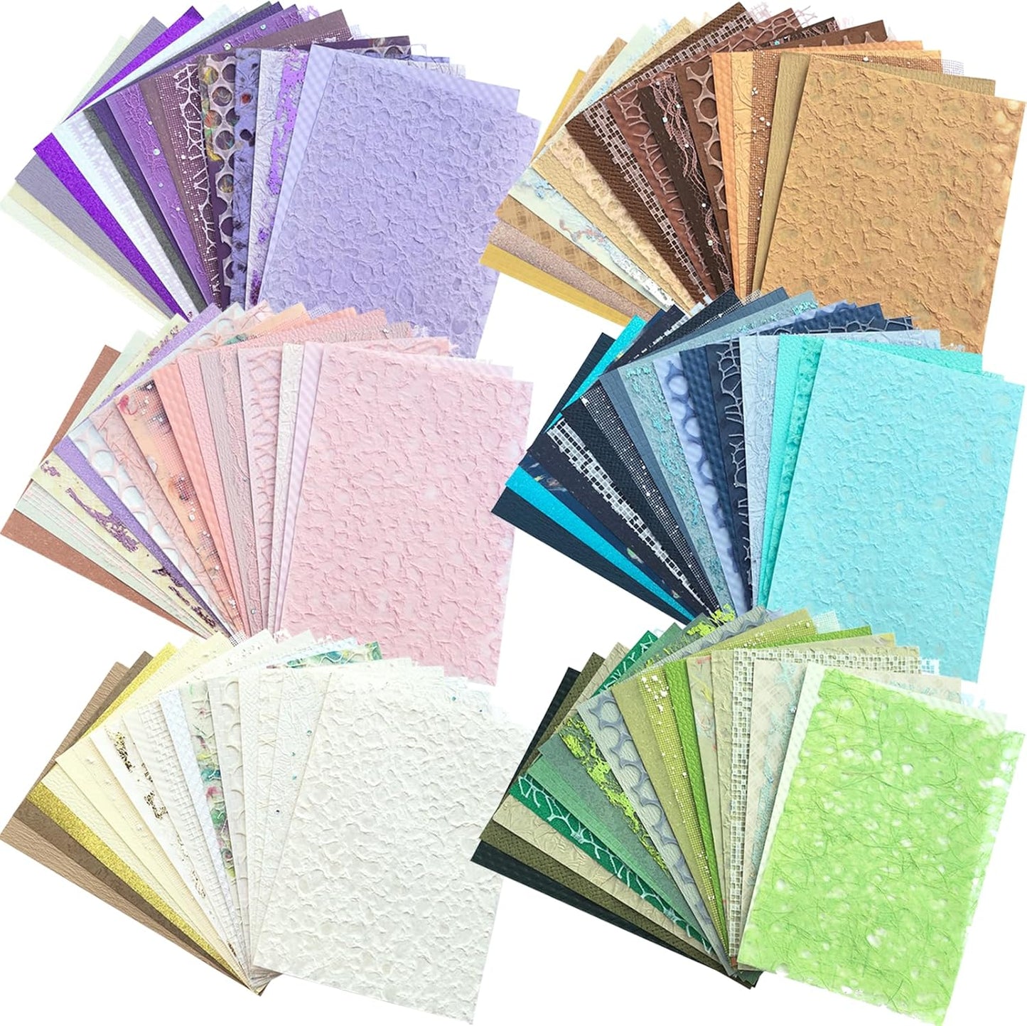 120 Unique A5 Textured Scrapbook Paper & Mesh Fabric Set Review