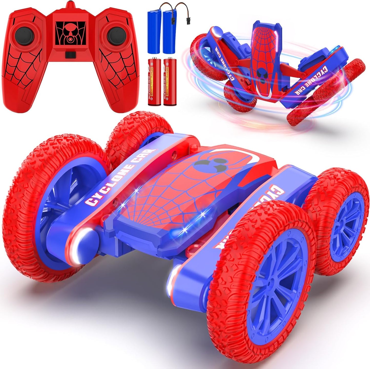 Spider Remote Control Car for Kids - 360 Rotating Stunt Car