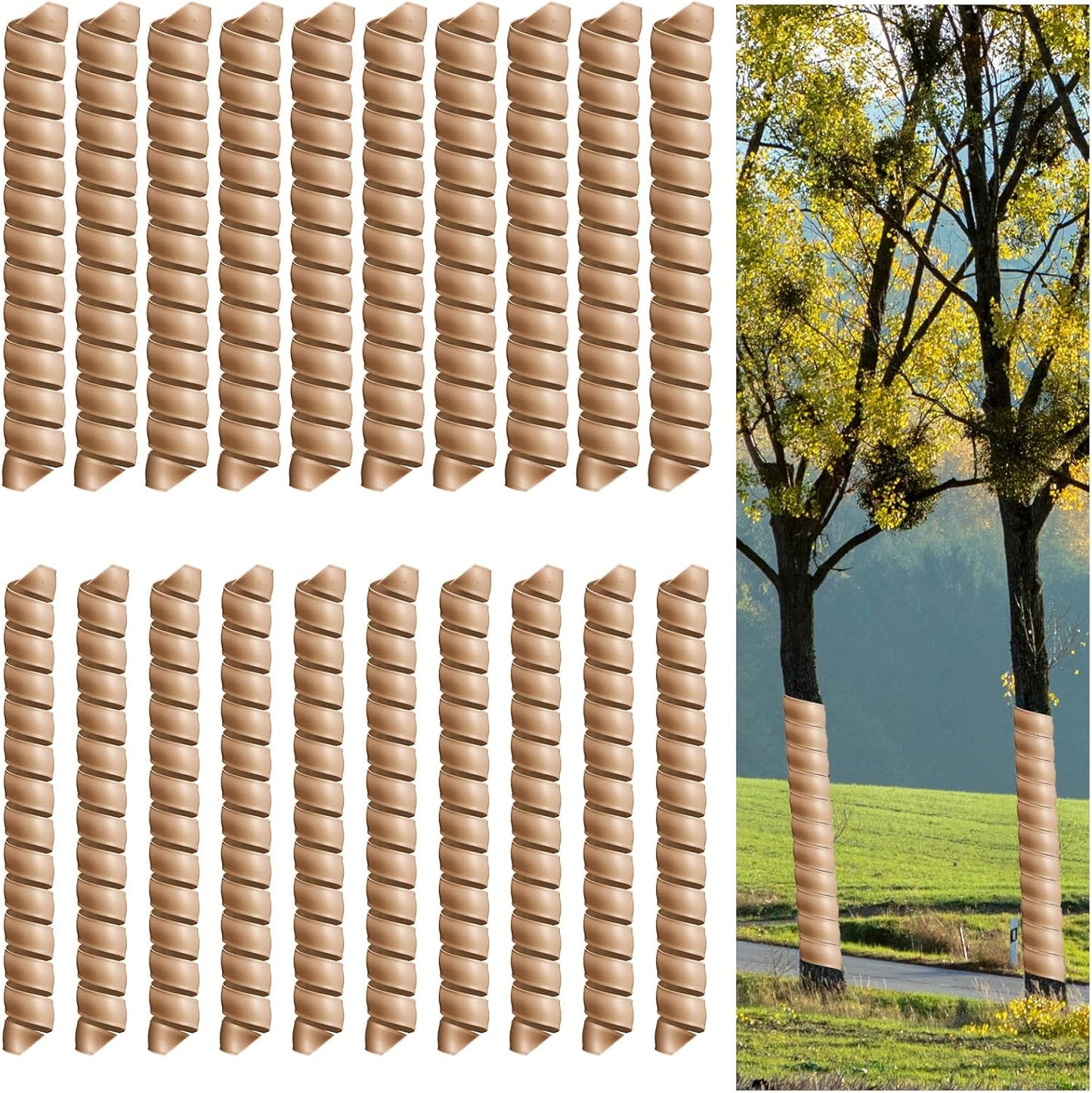 Wesiti 20 Pcs Tree Wraps for Protecting Young Trees from Pests
