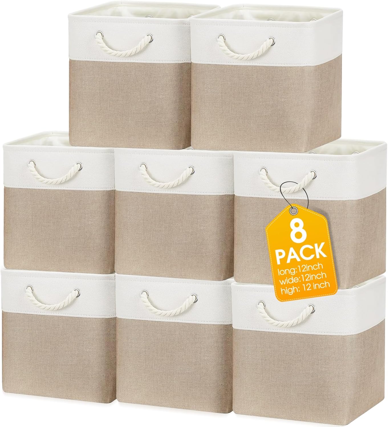 Meekoo 8 Pack Collapsible Storage Bins for Home Organization