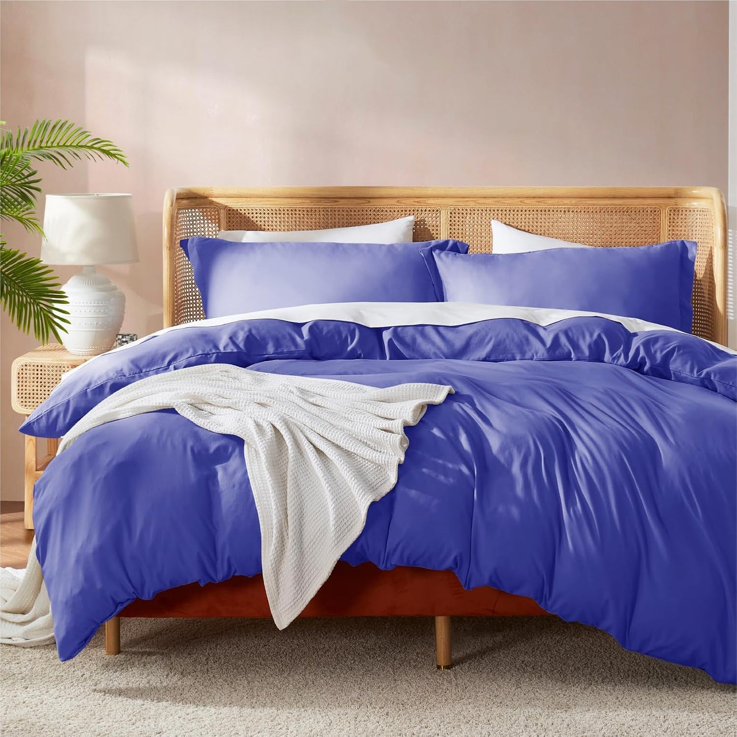 Nestl Twin Duvet Cover Set with Comforter Insert - Royal Blue