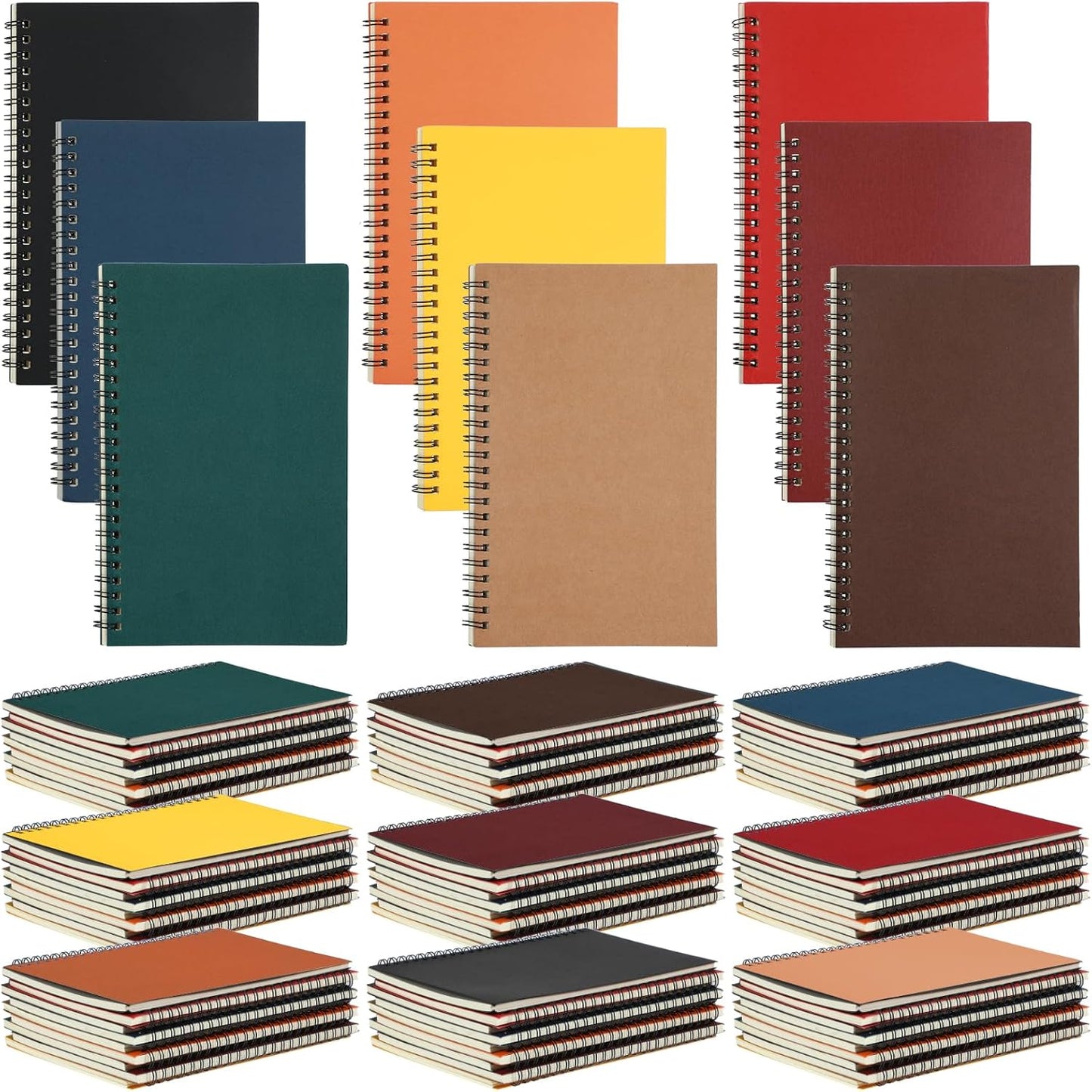 Yahenda 72 Pcs Spiral Notebook Bulk for Students and Office Use