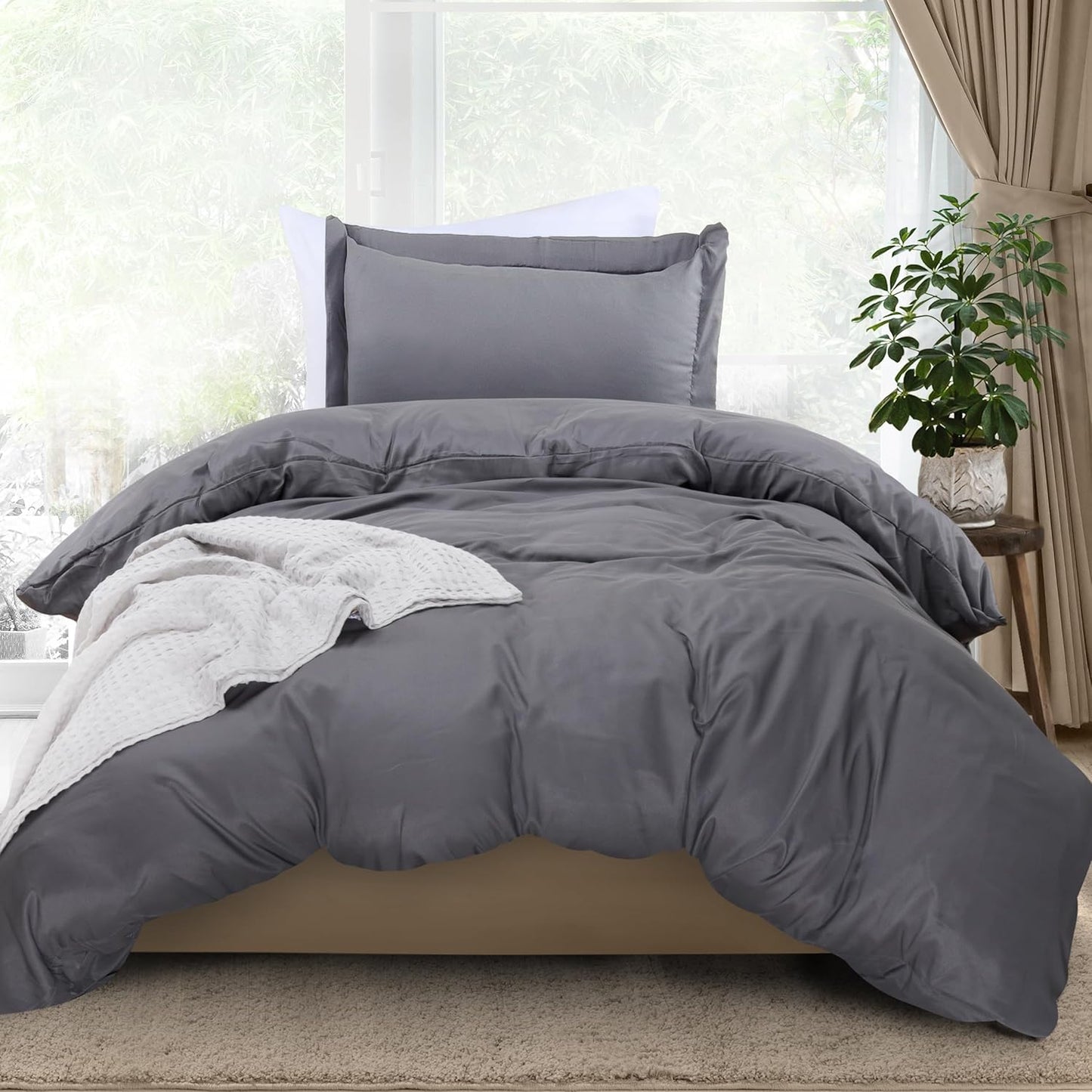 Utopia Bedding Duvet Cover Twin Size - Soft Microfiber Set