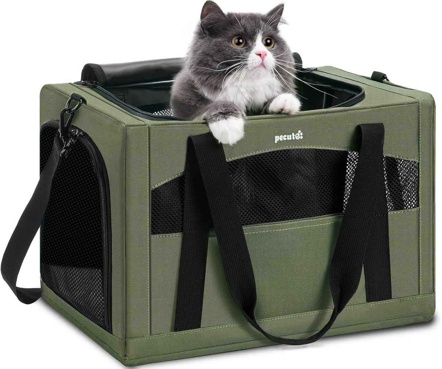 Pecute Cat Carrier for Travel - Breathable and Portable Design