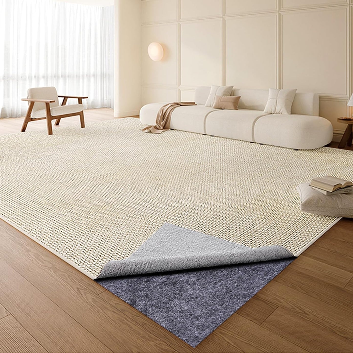 100% Waterproof Rug Pad for 6x9 ft Area Rugs - Non-Slip Design