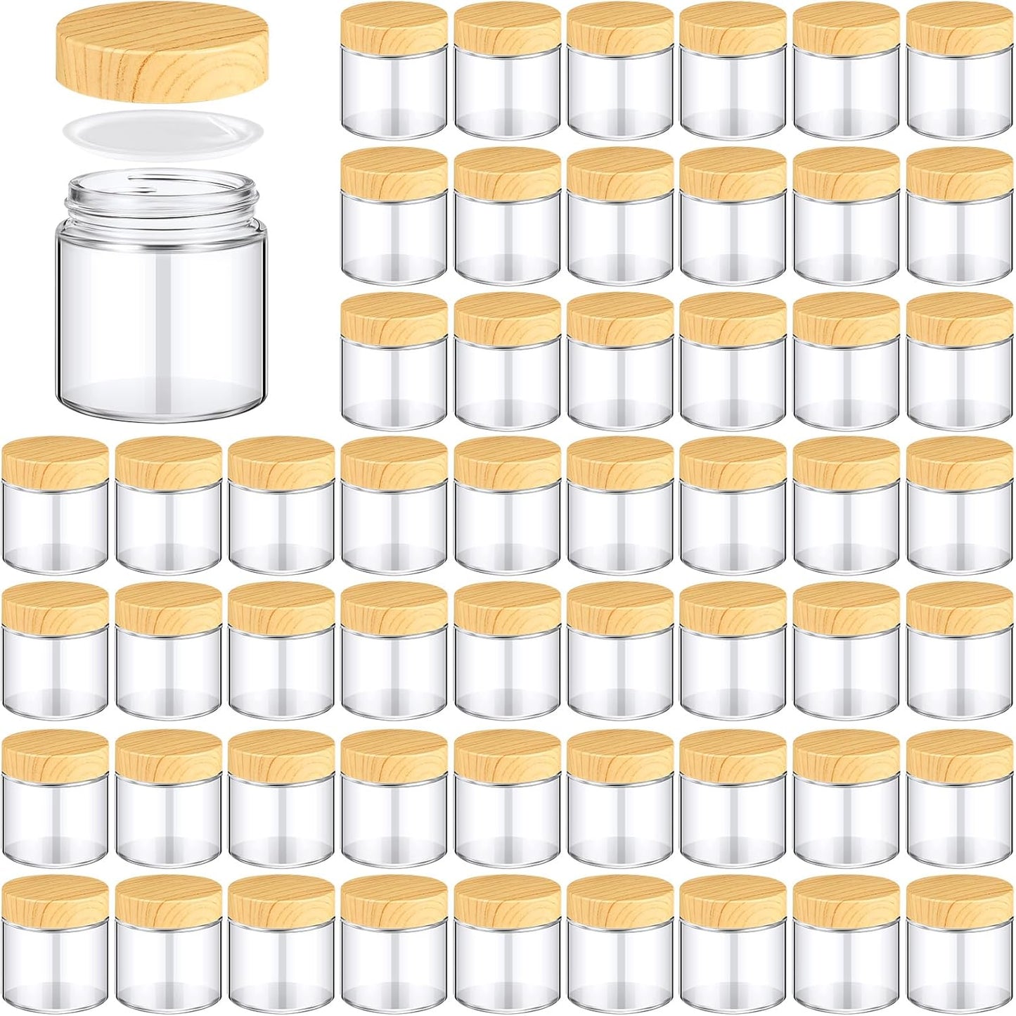 48 Pcs 4 oz Glass Jars with Lids for Travel and Storage