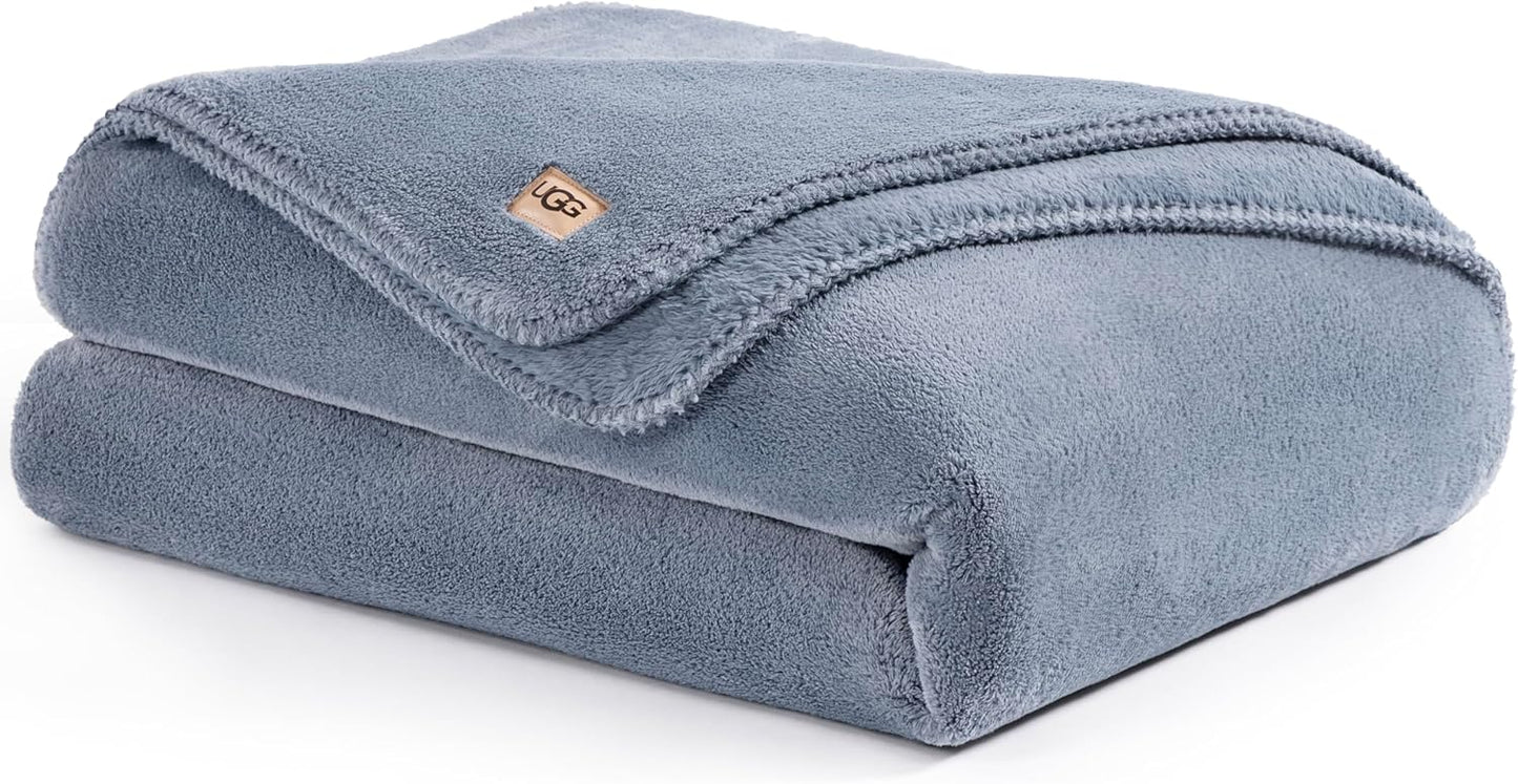 UGG Plush Twin Blanket - Soft Cozy Fleece for Bed & Couch