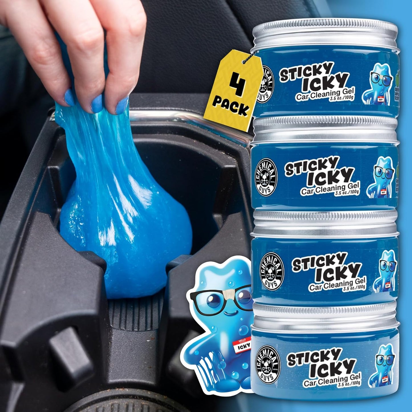 Chemical Guys Green Apple Cleaning Gel 4 Pack