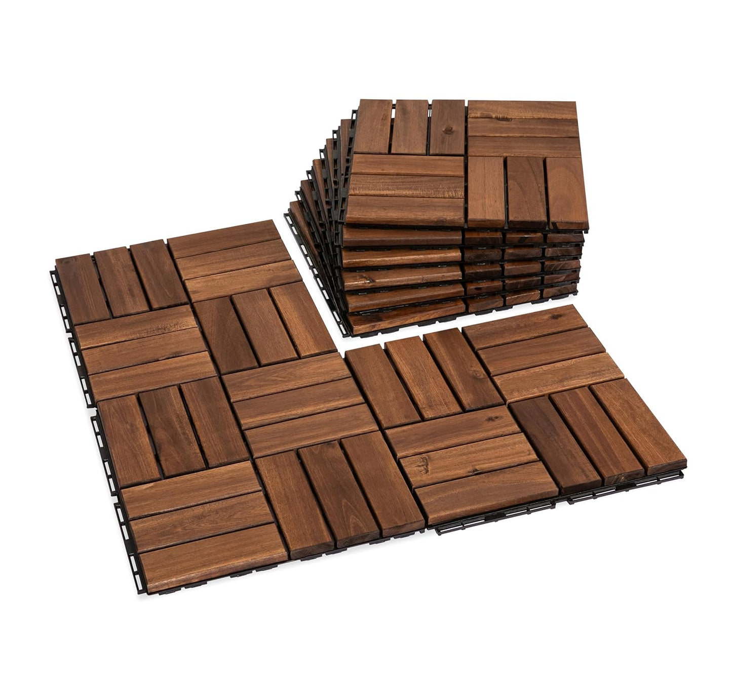 Acacia Wood Flooring Interlocking Deck Tiles for Stylish Patios