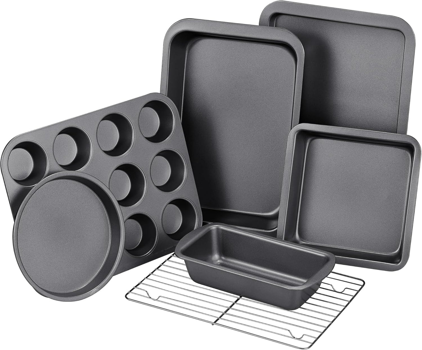 KITESSENSU 7-Piece Nonstick Bakeware Set for Perfect Baking